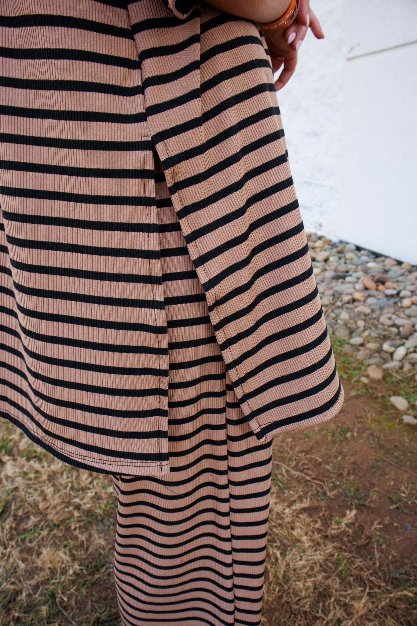 Mocha Muse Stripe Pant Set
