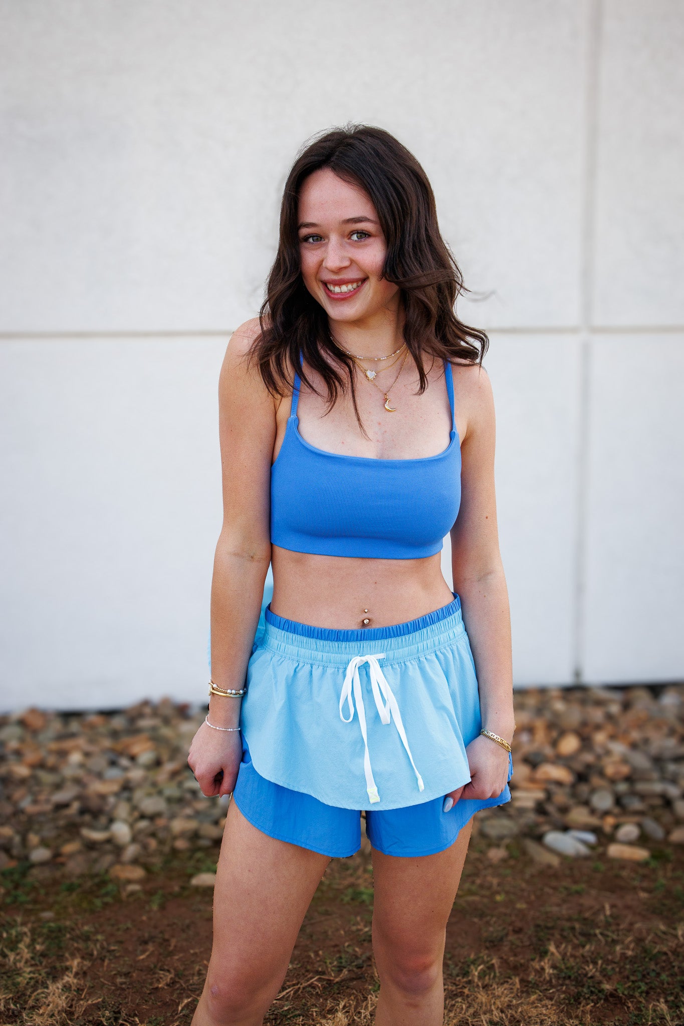 Free People - Tighten Up Reversible Bra - RIVIERA BLUE COMBO