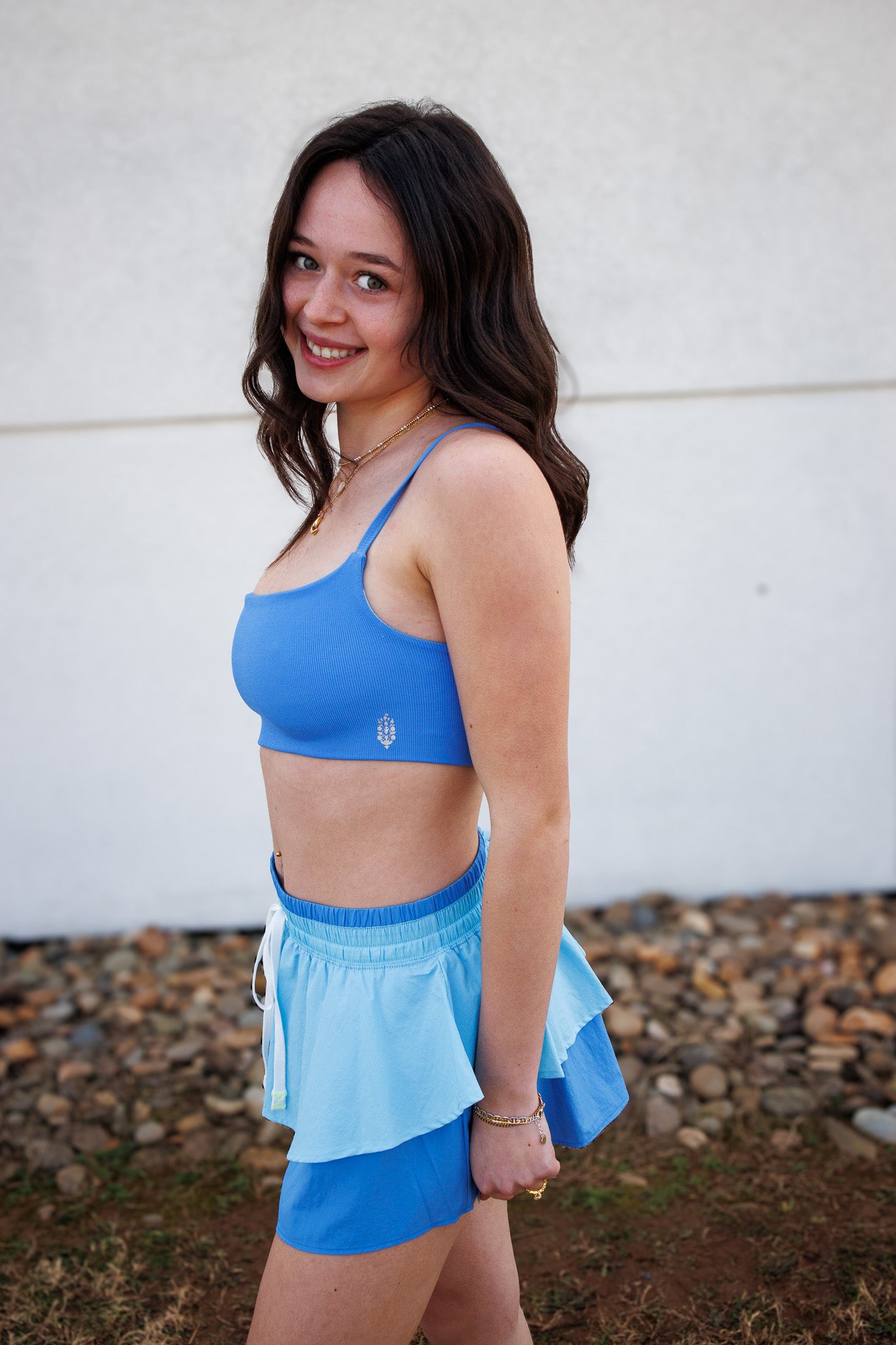 Free People - Tighten Up Reversible Bra - RIVIERA BLUE COMBO