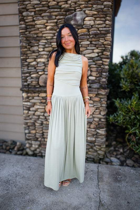 Soft Sage Maxi Dress