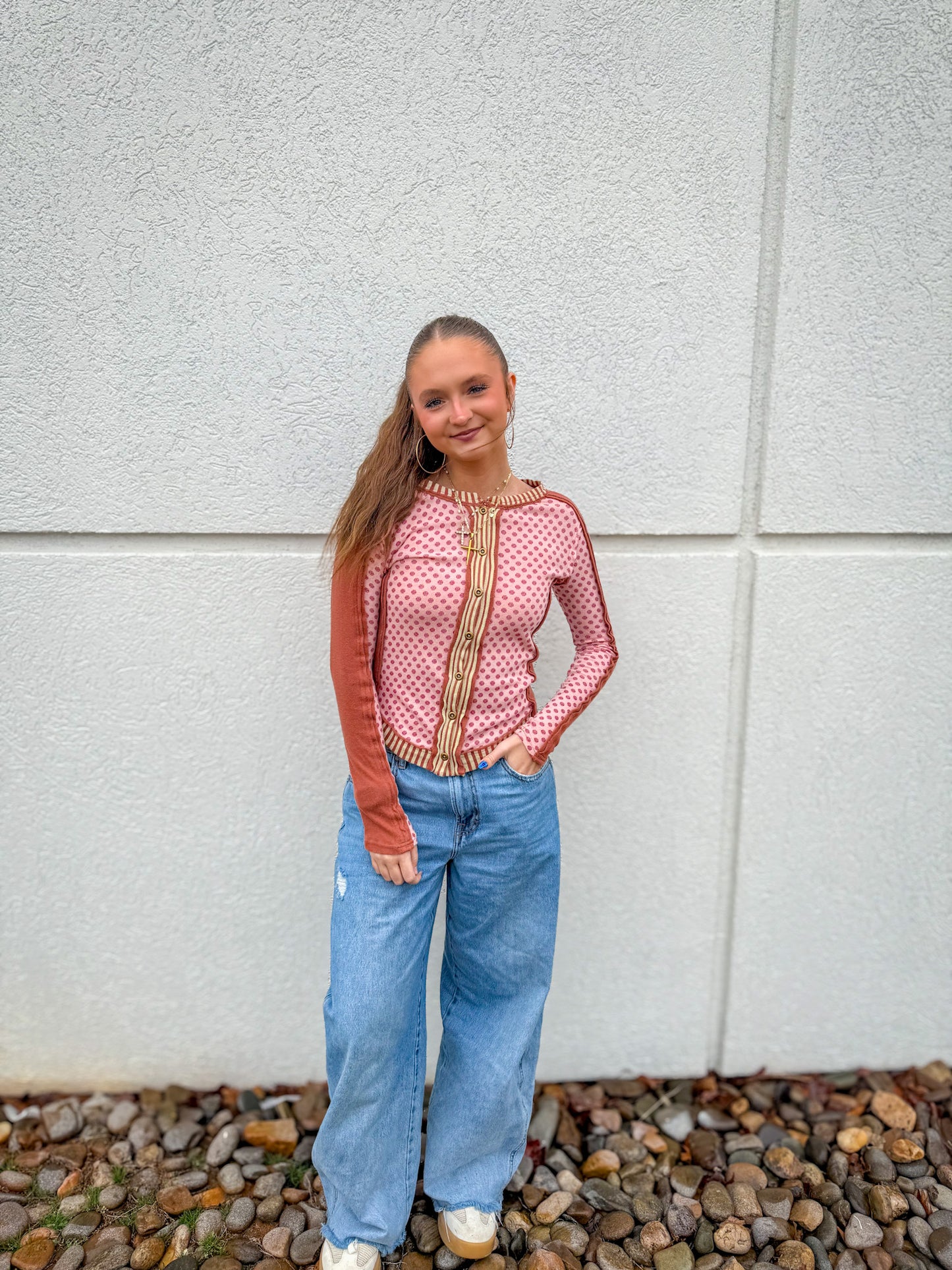 Free People - Instant Classic Tee - Pink Combo