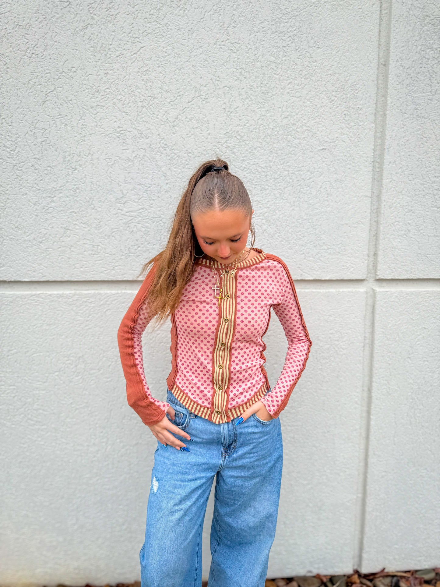 Free People - Instant Classic Tee - Pink Combo