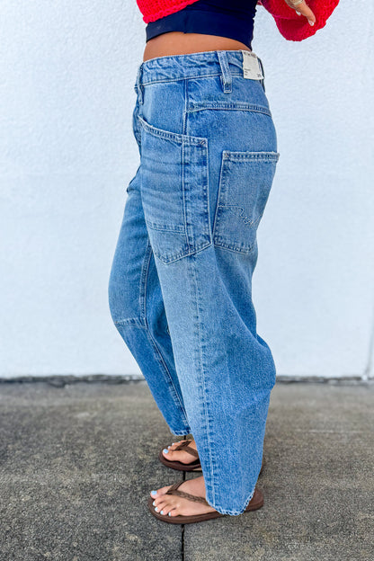 Free People - Minimalist Moxie Barrel Jeans - Country Fair
