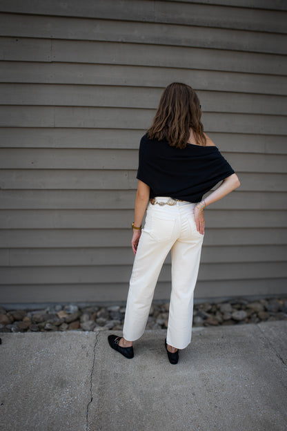 Hidden - Logan 28" Inseam Dad Jean - ECRU