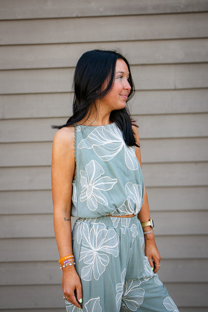 Sage Garden Linen Top