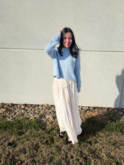 Free People - Opal Rollneck Knit Sweater - CASHMERE BLUE