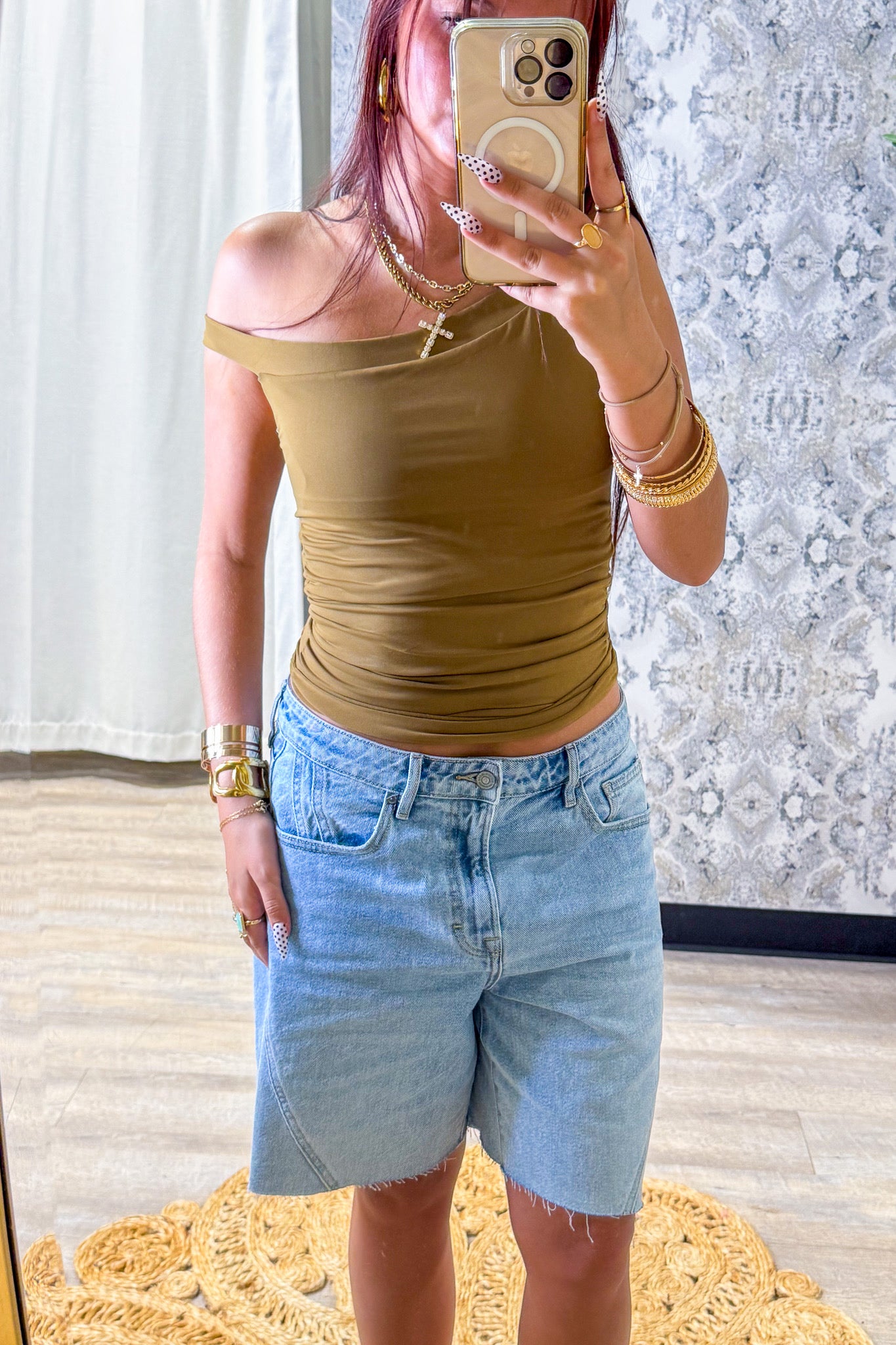 Hidden - Alyx Baggy 8" Inseam Medium Wash Denim Shorts