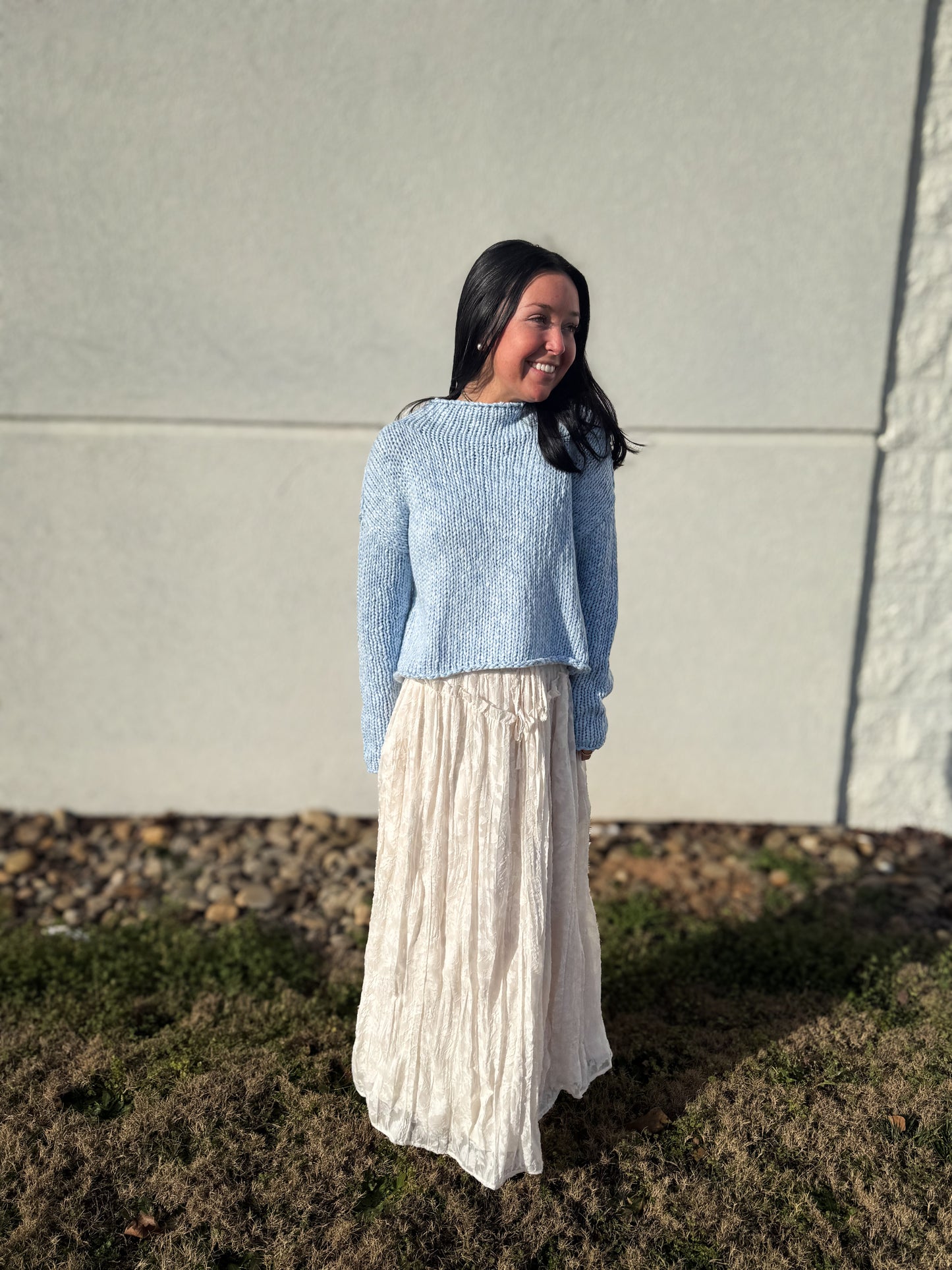 Free People - Opal Rollneck Knit Sweater - CASHMERE BLUE
