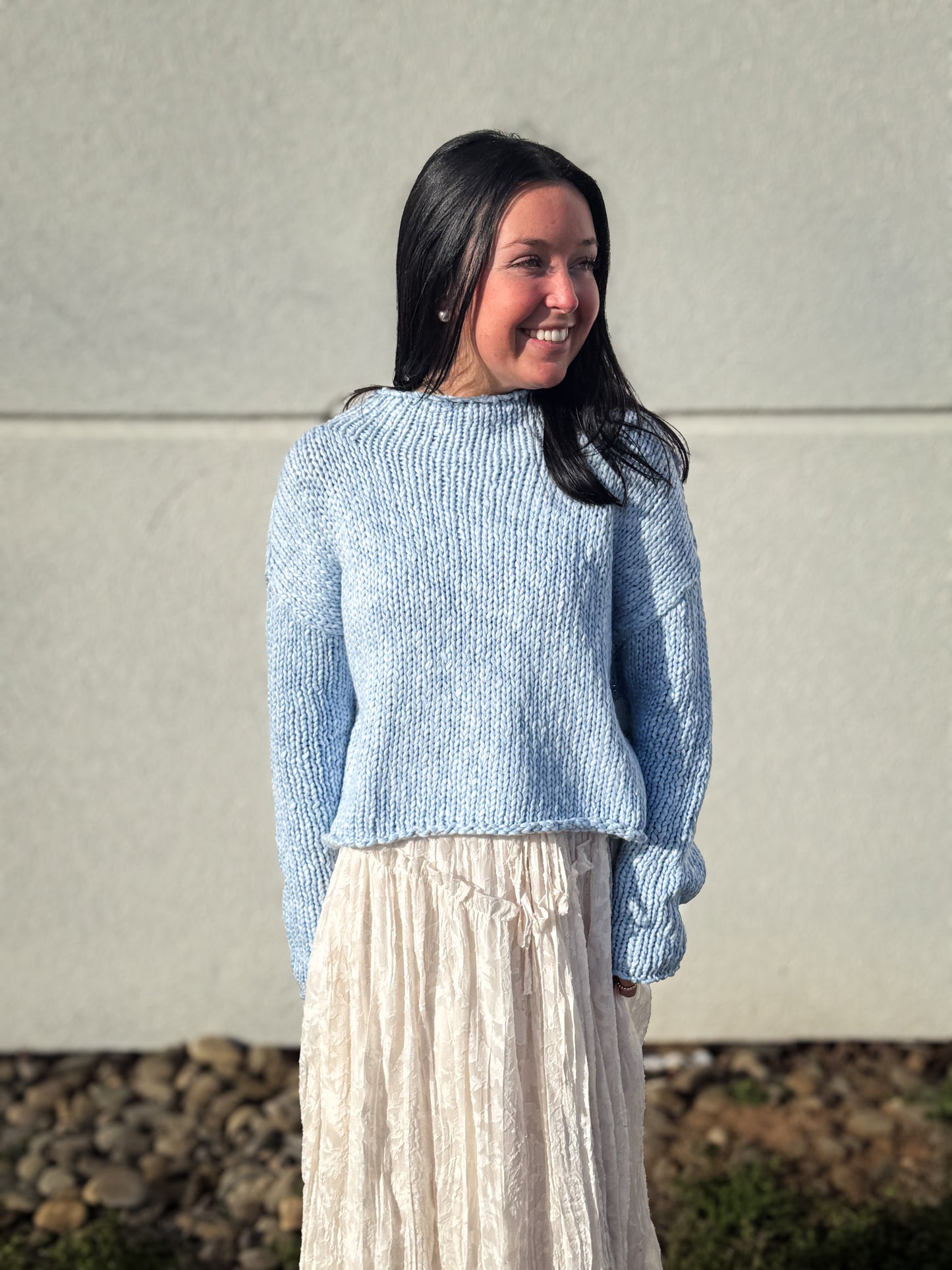 Free People - Opal Rollneck Knit Sweater - CASHMERE BLUE