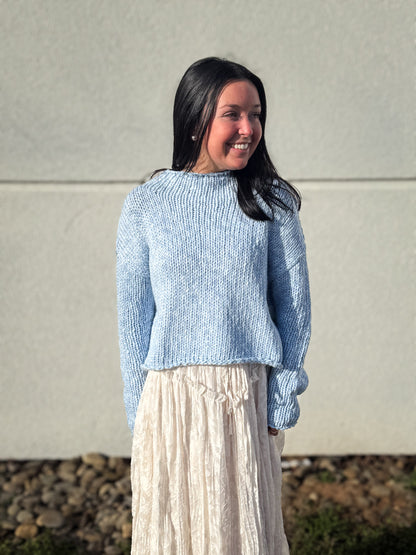 Free People - Opal Rollneck Knit Sweater - CASHMERE BLUE
