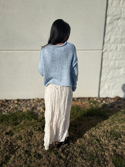 Free People - Opal Rollneck Knit Sweater - CASHMERE BLUE