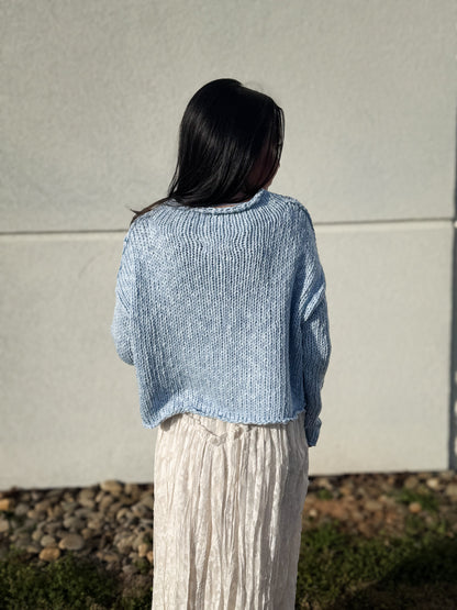 Free People - Opal Rollneck Knit Sweater - CASHMERE BLUE