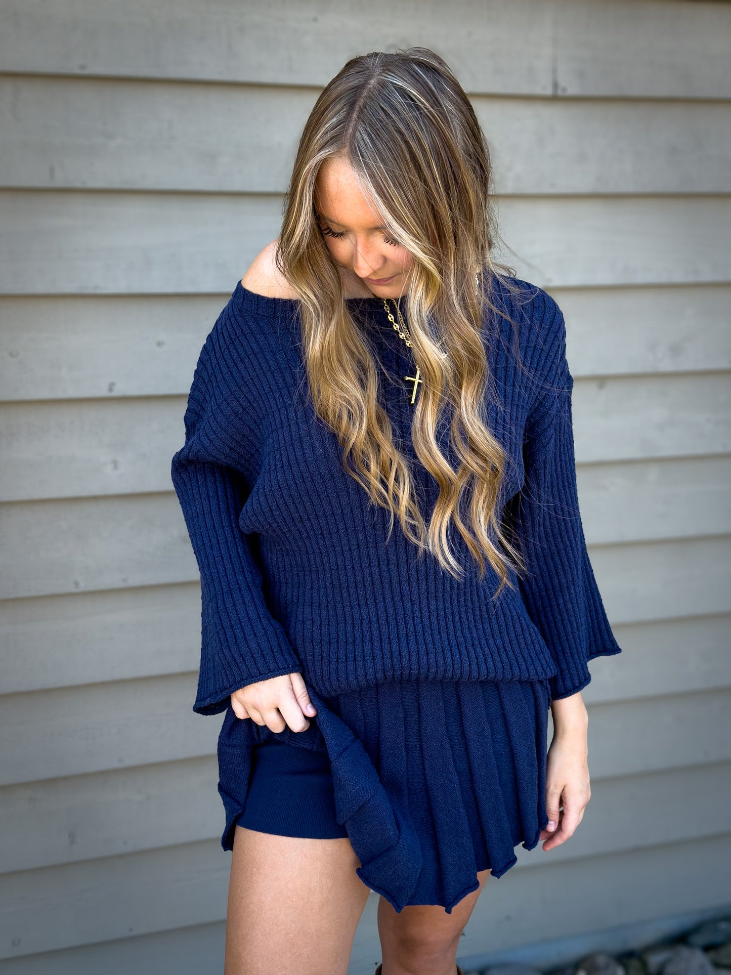 Midnight Navy Sweater Set