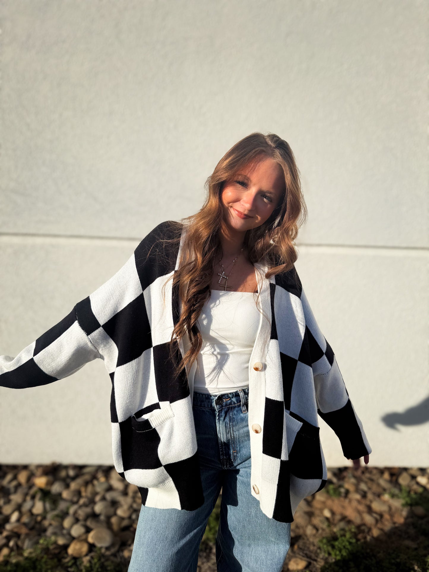 Classic Check Knit Cardigan