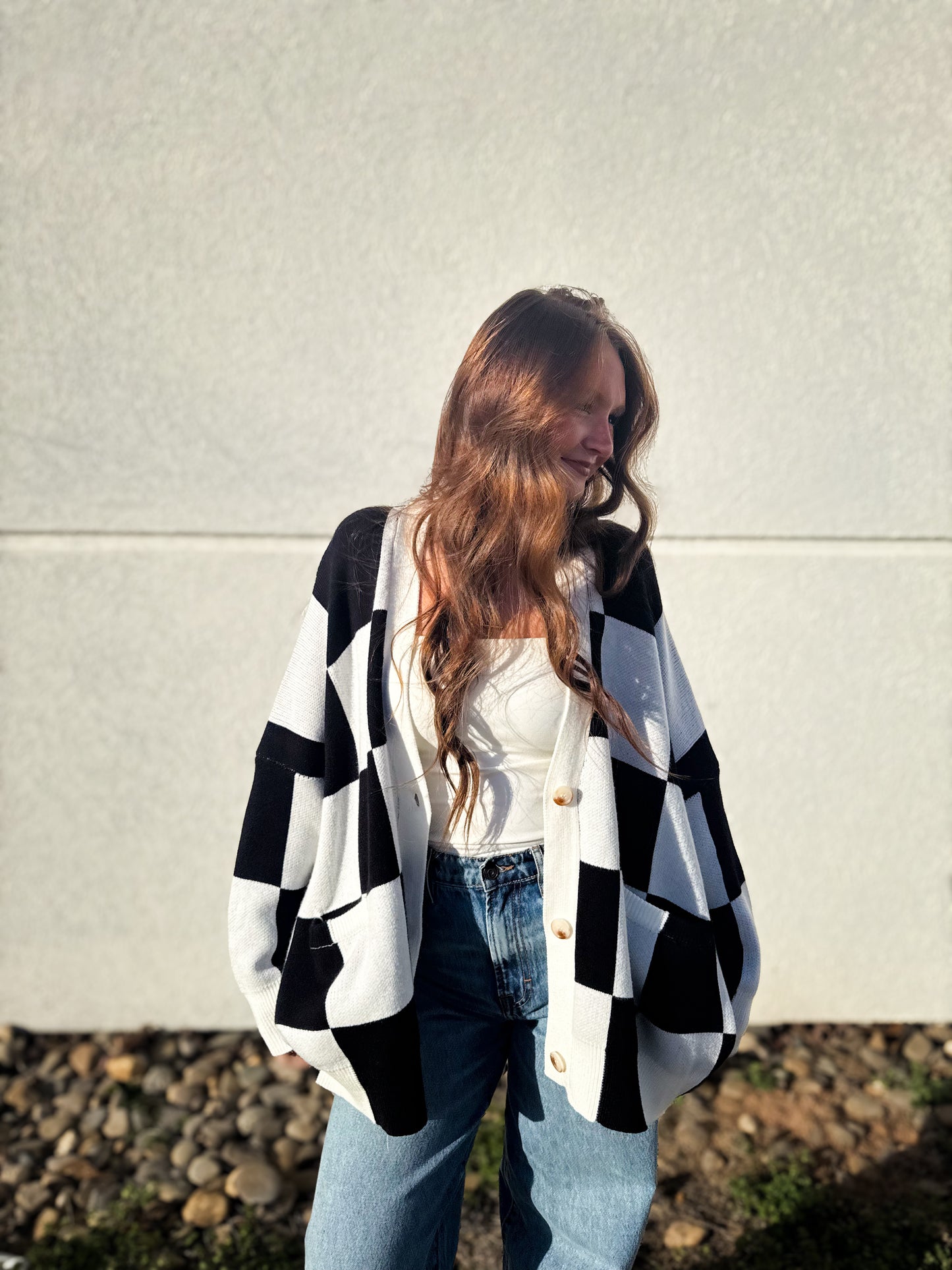 Classic Check Knit Cardigan