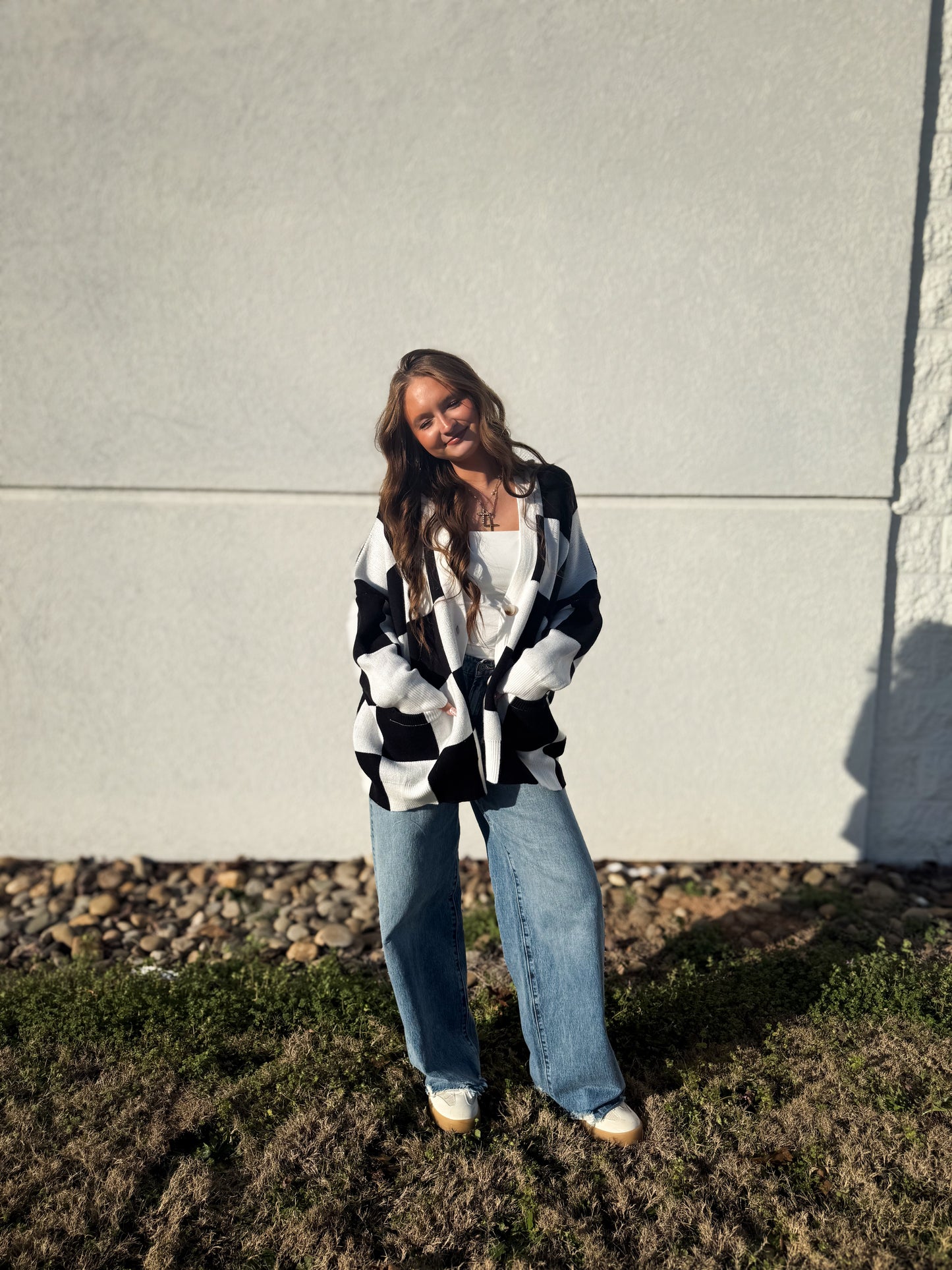 Classic Check Knit Cardigan