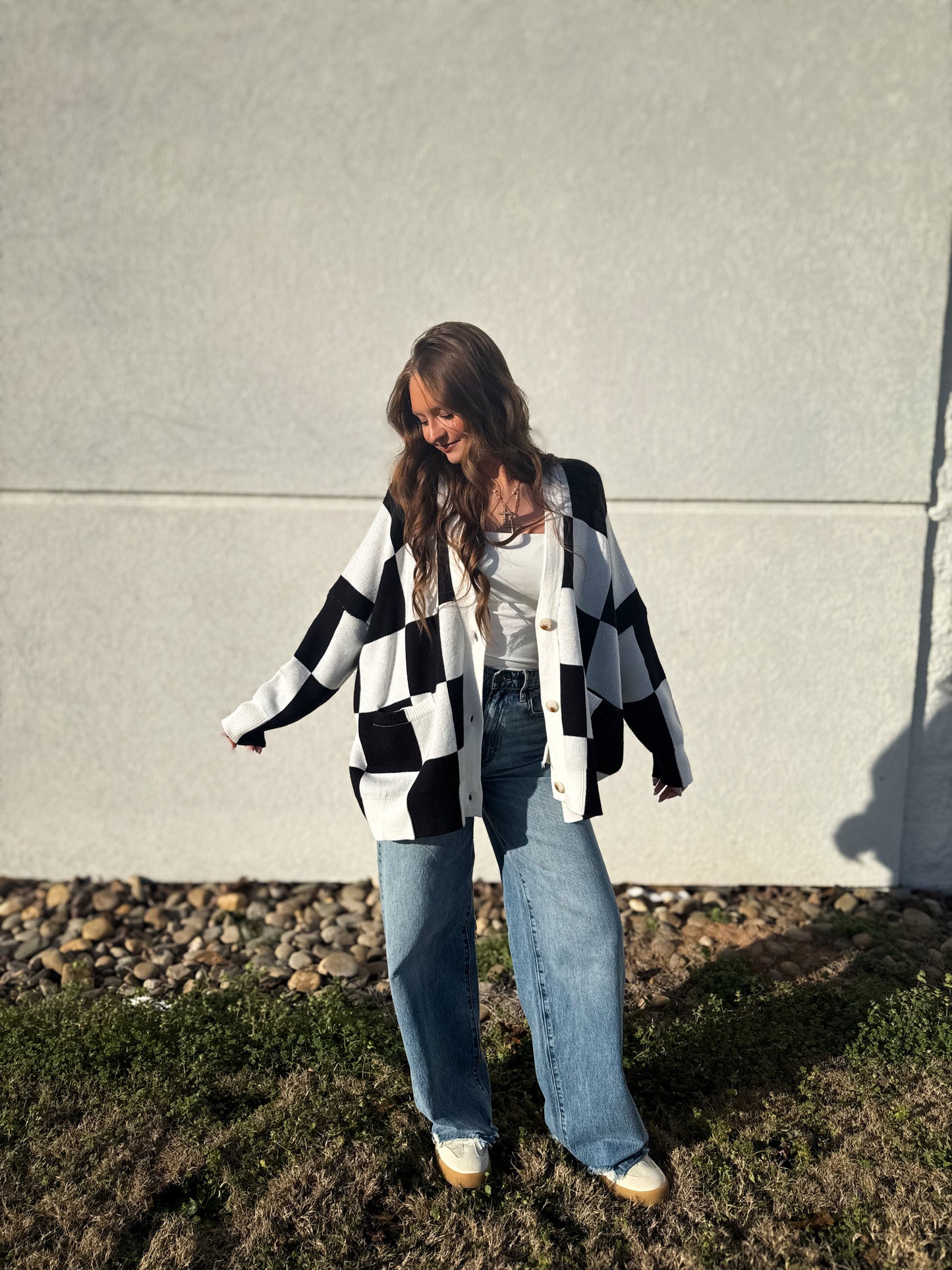 Classic Check Knit Cardigan