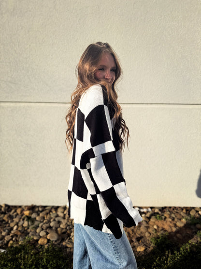 Classic Check Knit Cardigan