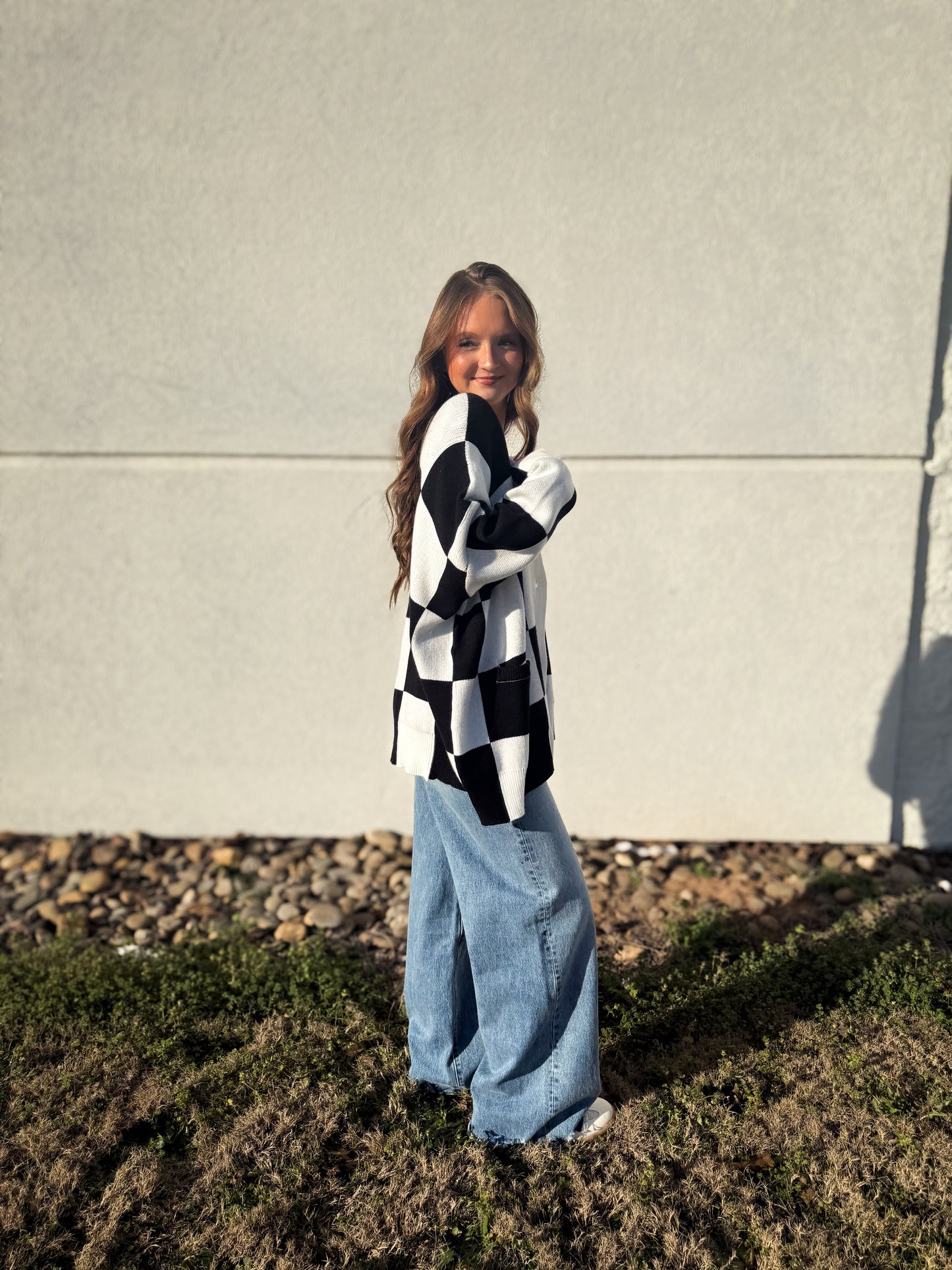 Classic Check Knit Cardigan