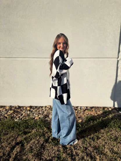Classic Check Knit Cardigan
