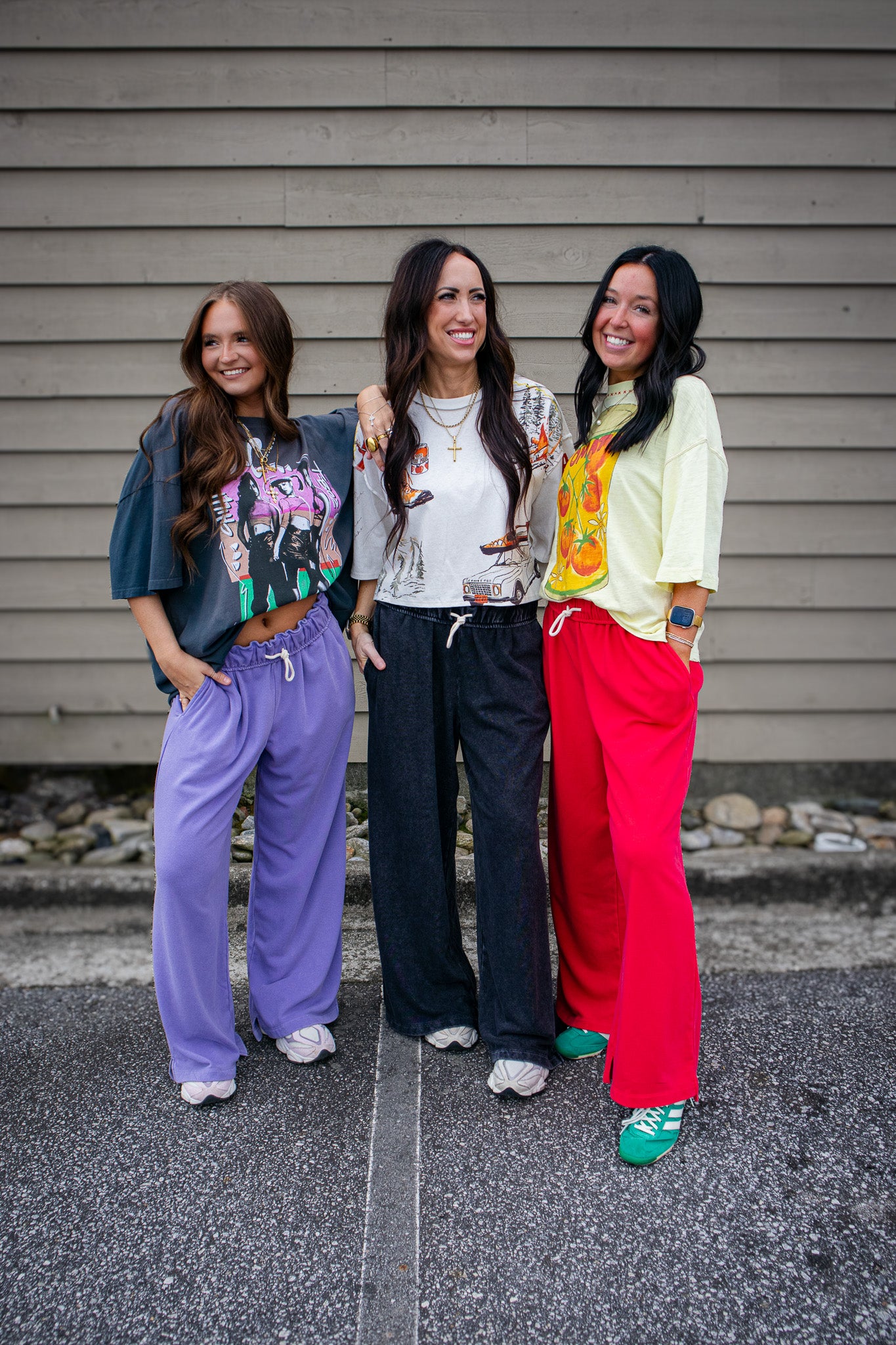 Laid Back Foldover Sweatpants - DUSTY PURPLE