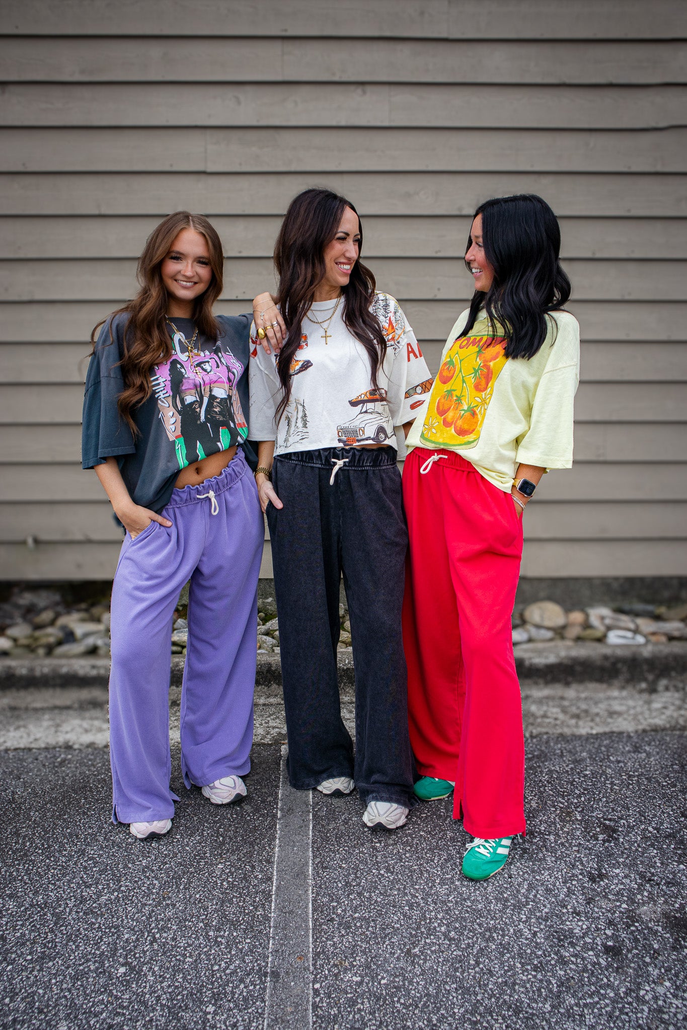 Laid Back Foldover Sweatpants - DUSTY PURPLE