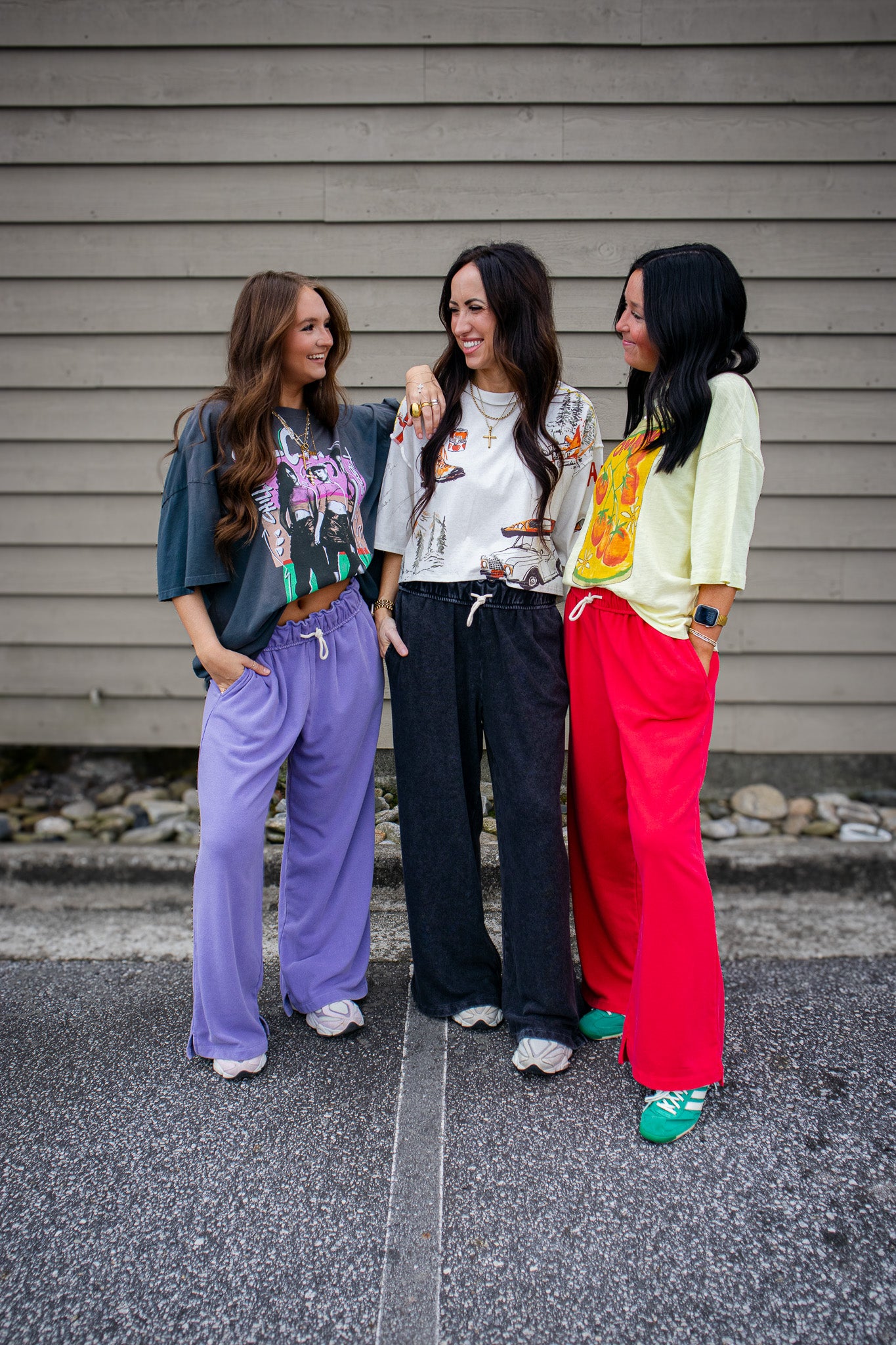 Laid Back Foldover Sweatpants - DUSTY PURPLE
