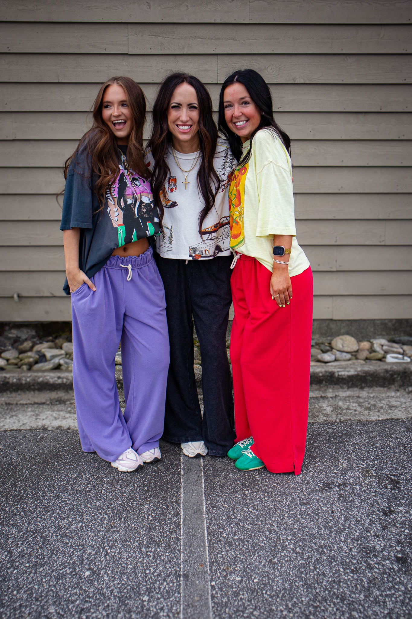 Laid Back Foldover Sweatpants - DUSTY PURPLE