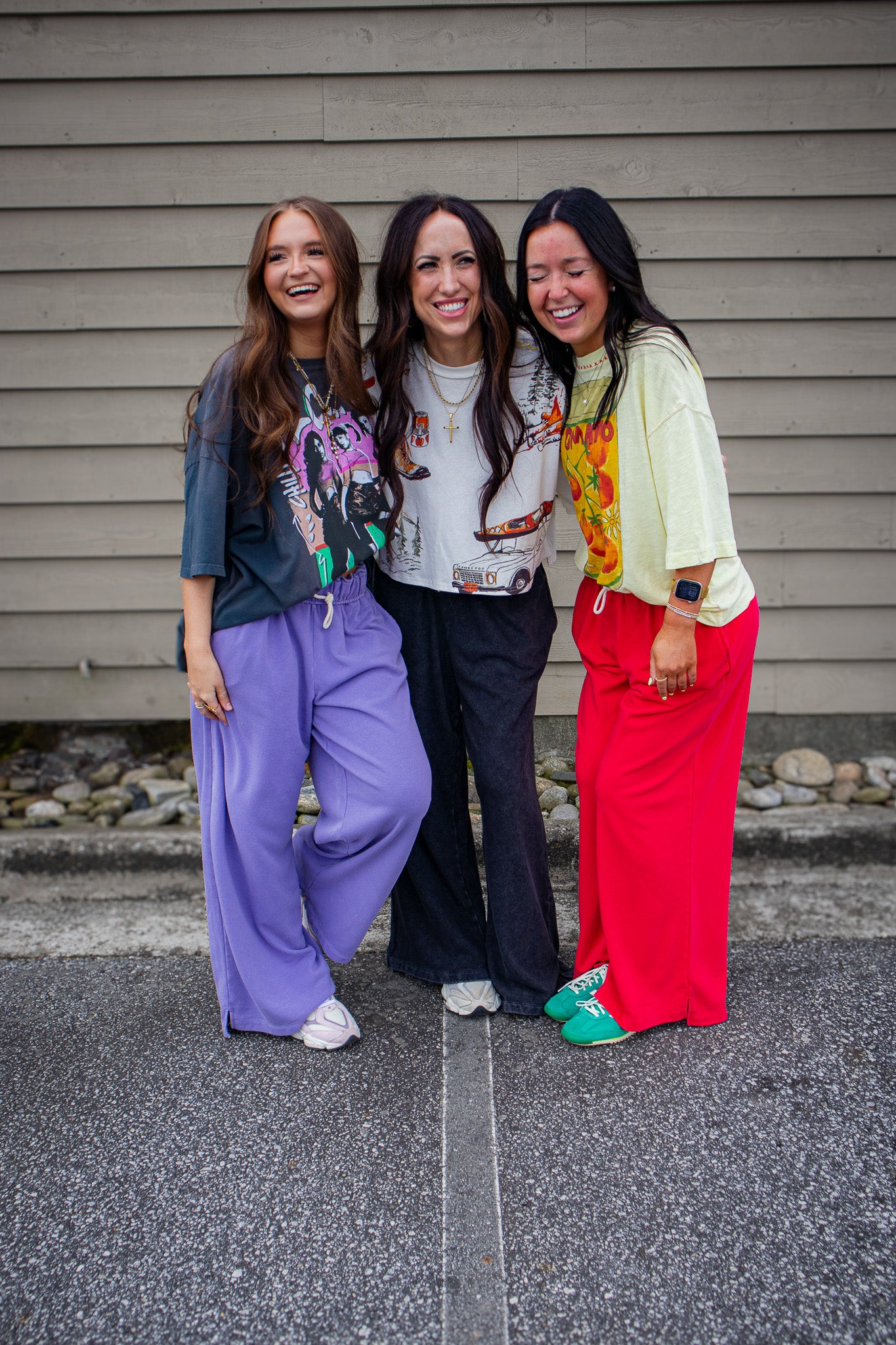 Laid Back Foldover Sweatpants - DUSTY PURPLE