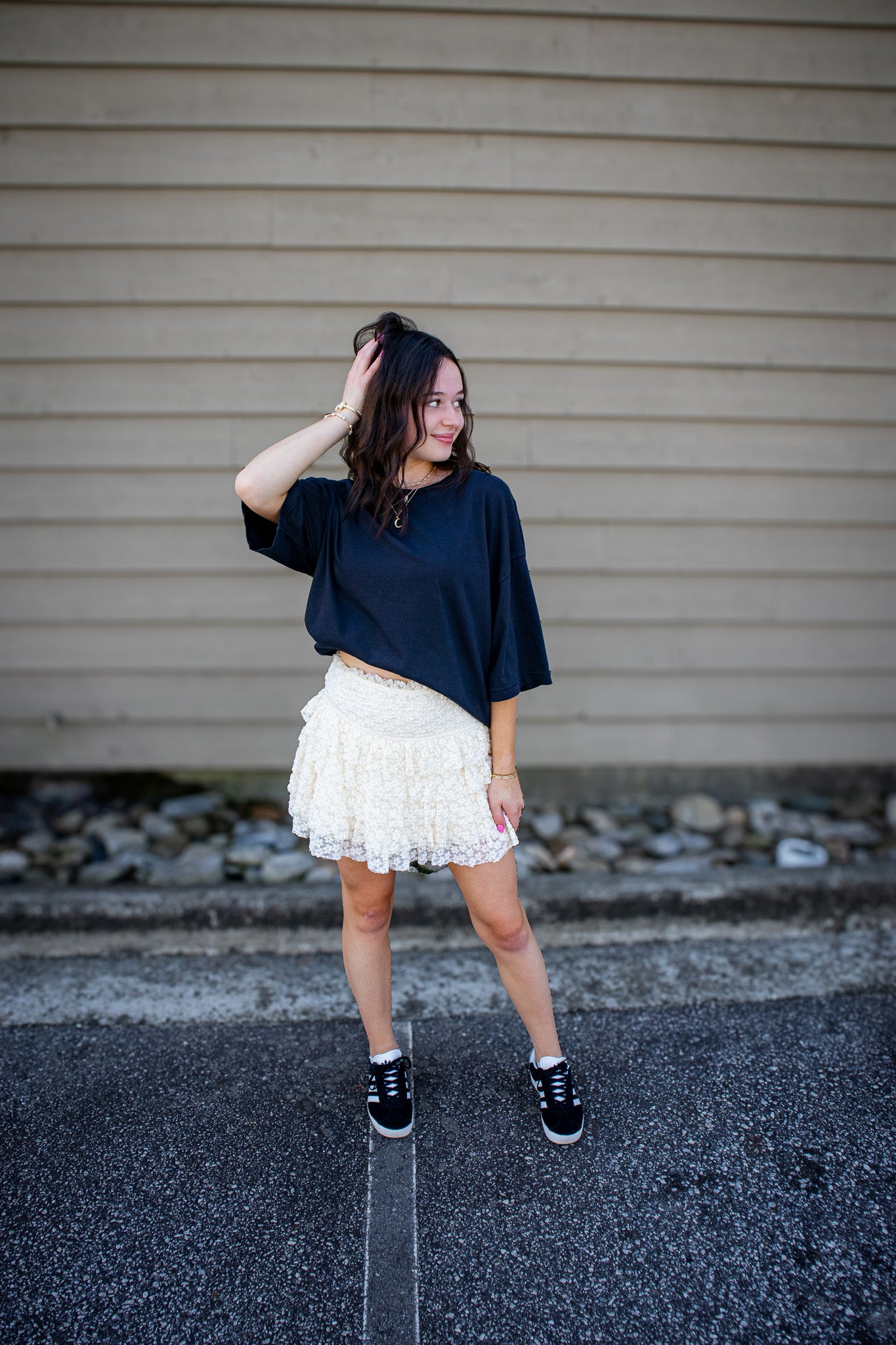 Free People - Perfect Oversized Tee - BLACK
