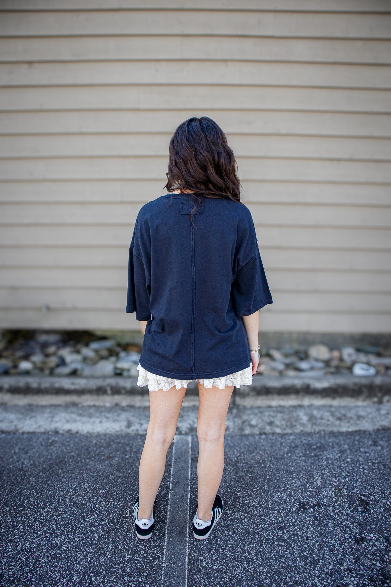 Free People - Perfect Oversized Tee - BLACK
