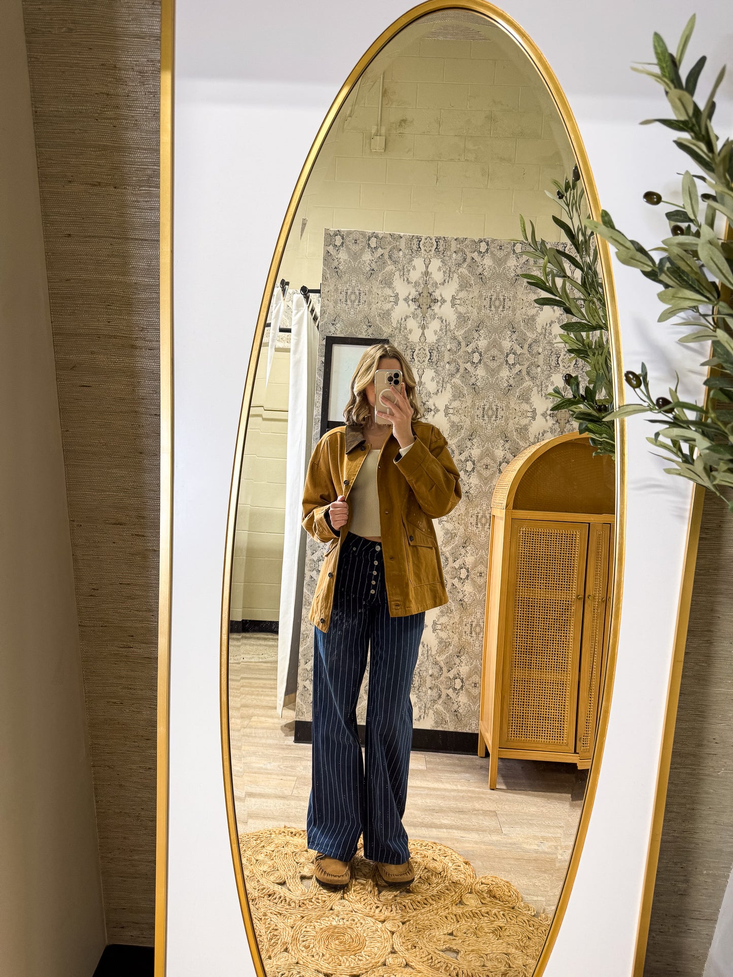 Free People - Nia Striped Boyfriend Jeans - INDIGO PINSTRIPE