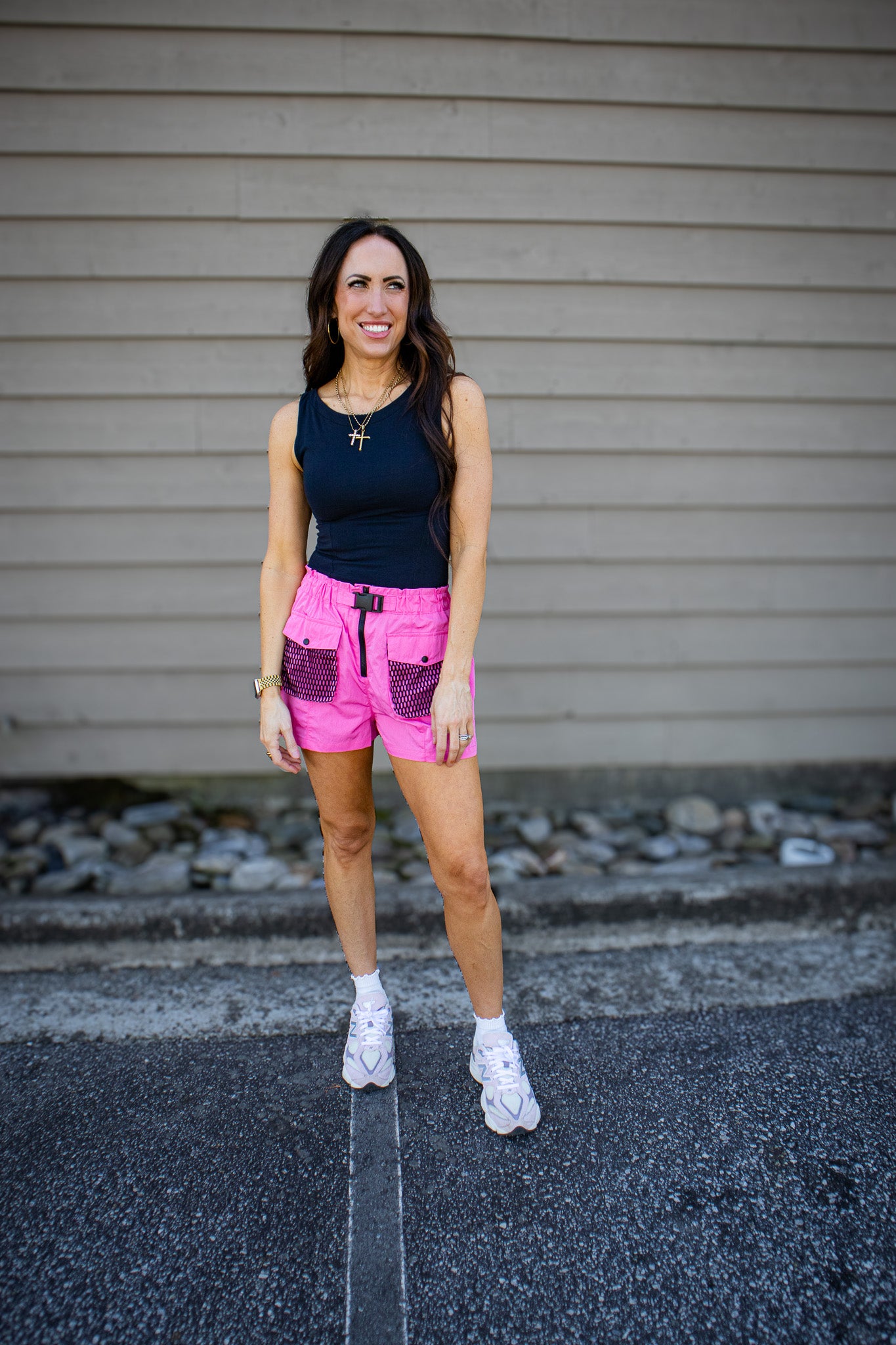 Electric Pink Cargo Shorts