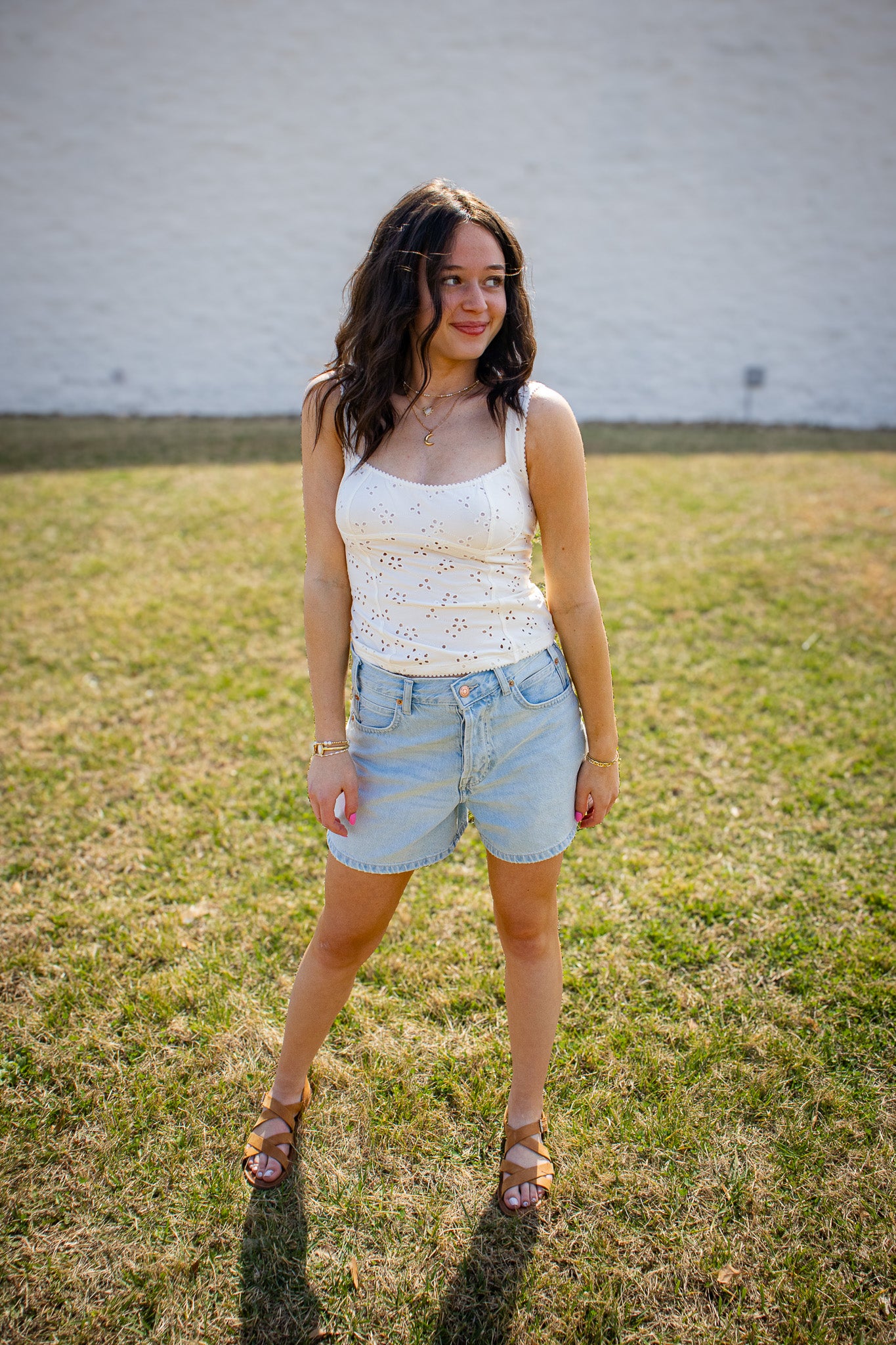 Free People - Full Bloom Eyelet Cami - IVORY