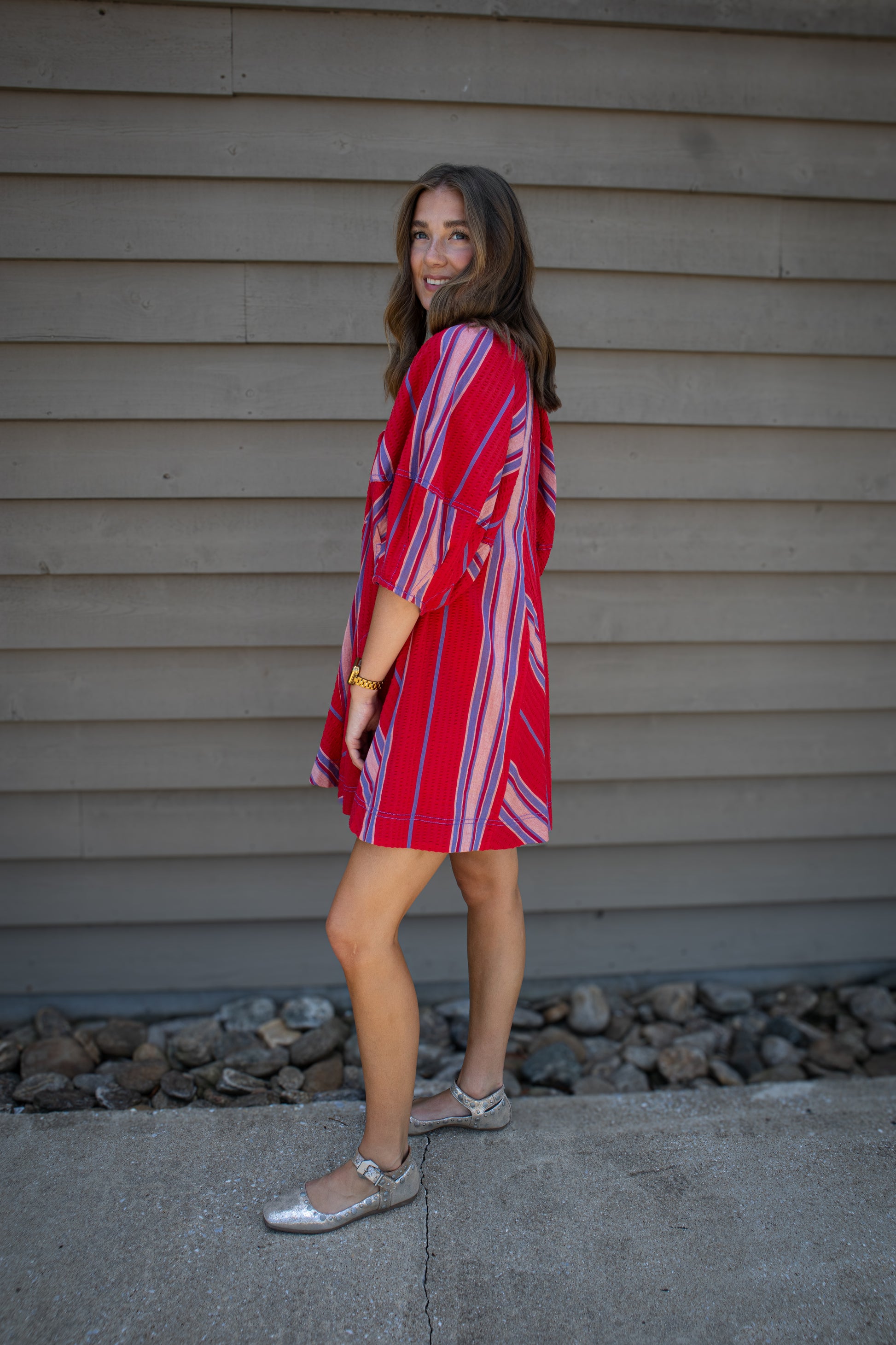 Free People Bop Around Romper SEASIDESTRIPERD / M Free People Bop Around Romper SEASIDESTRIPERD / M
