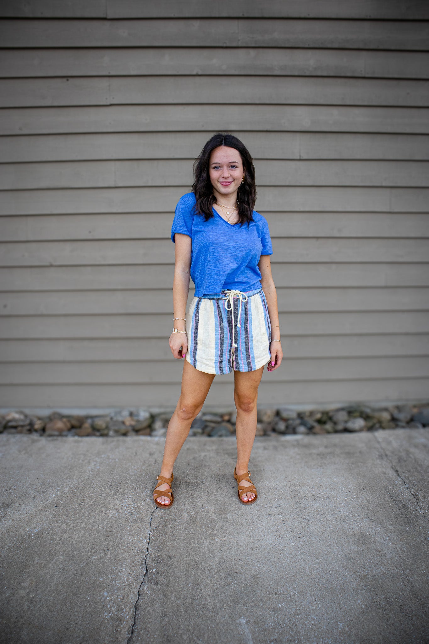Free People - Take 2 Tee - CORNFLOWER COMBO