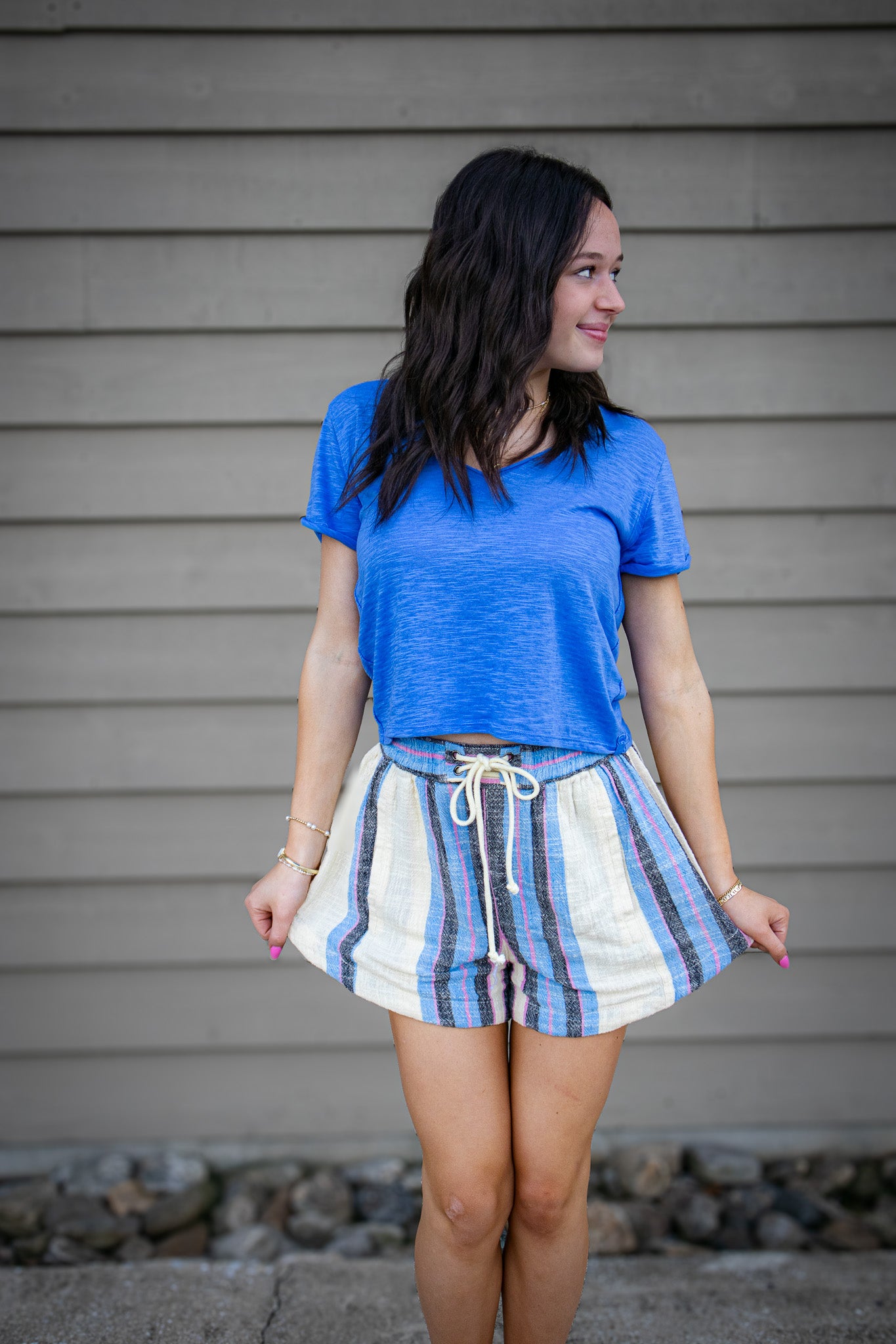 Free People - Take 2 Tee - CORNFLOWER COMBO