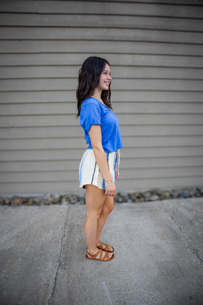Free People - Take 2 Tee - CORNFLOWER COMBO