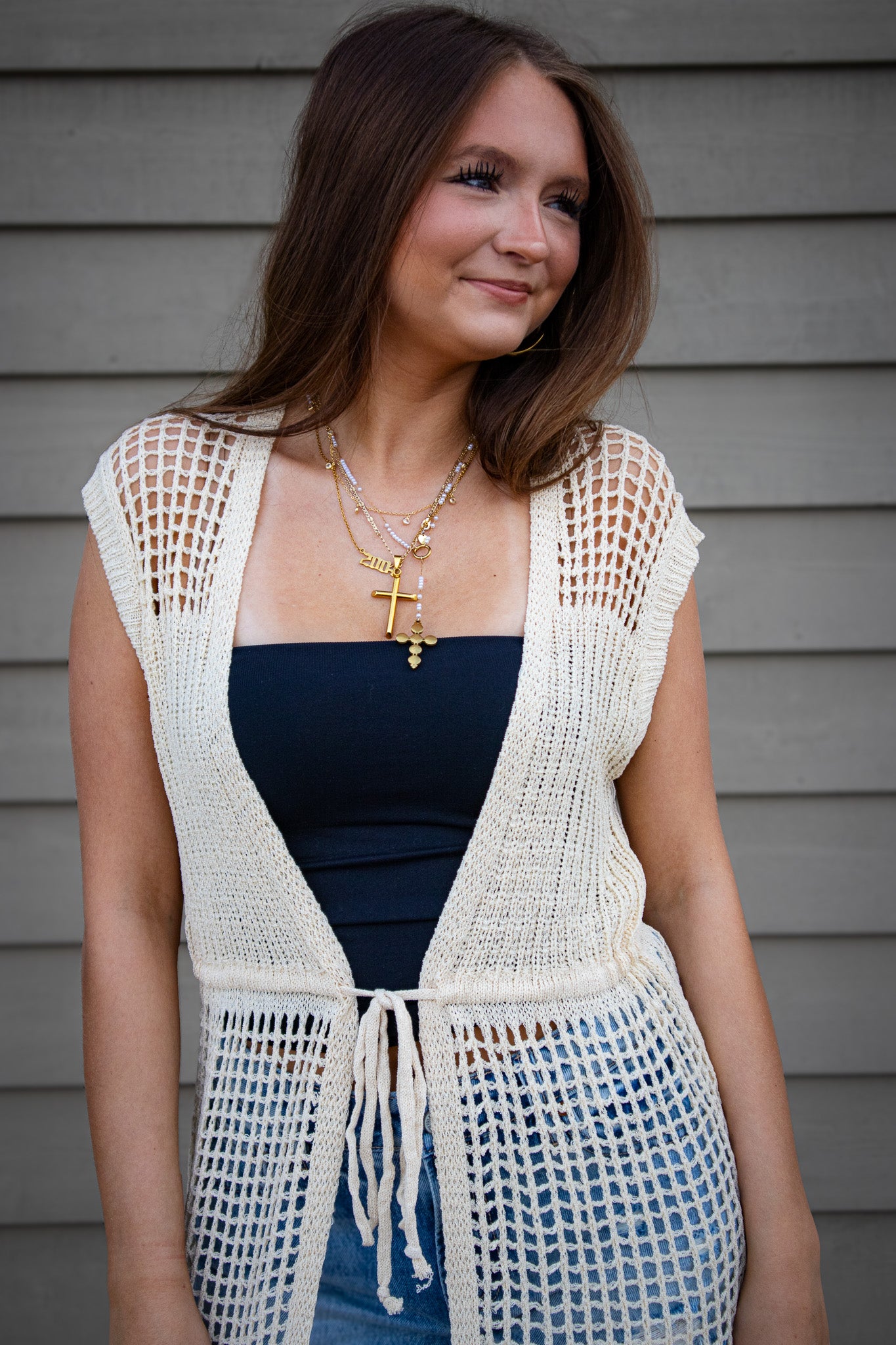 Summer Sands Crochet Layer Top/Cardigan