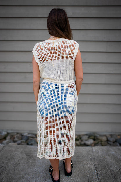 Summer Sands Crochet Layer Top/Cardigan