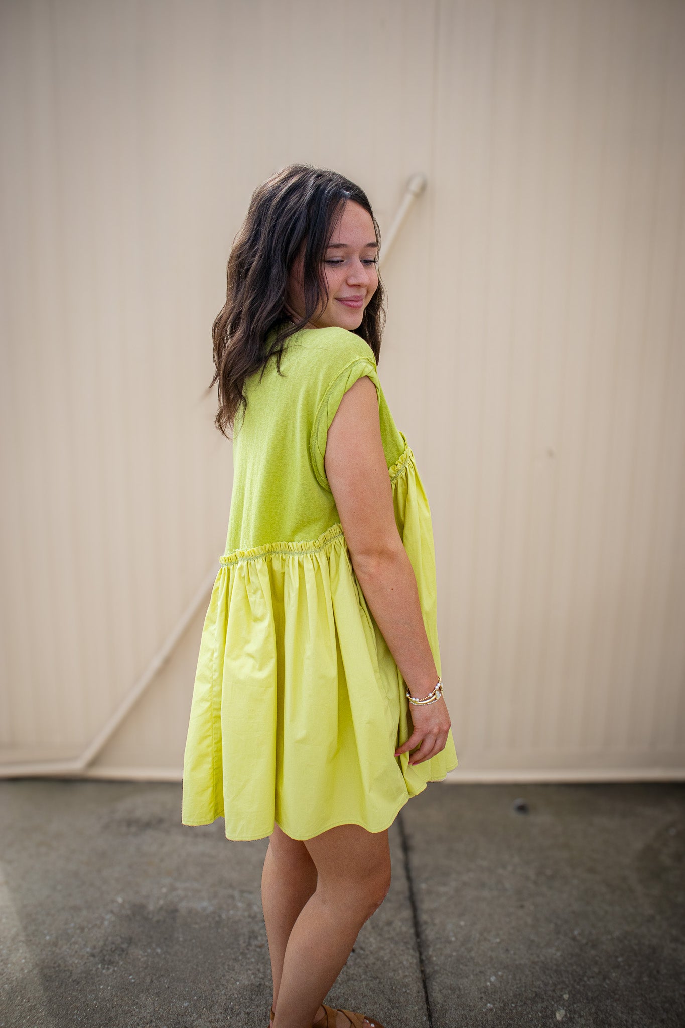 Free Spirit Mini Dress - GREEN