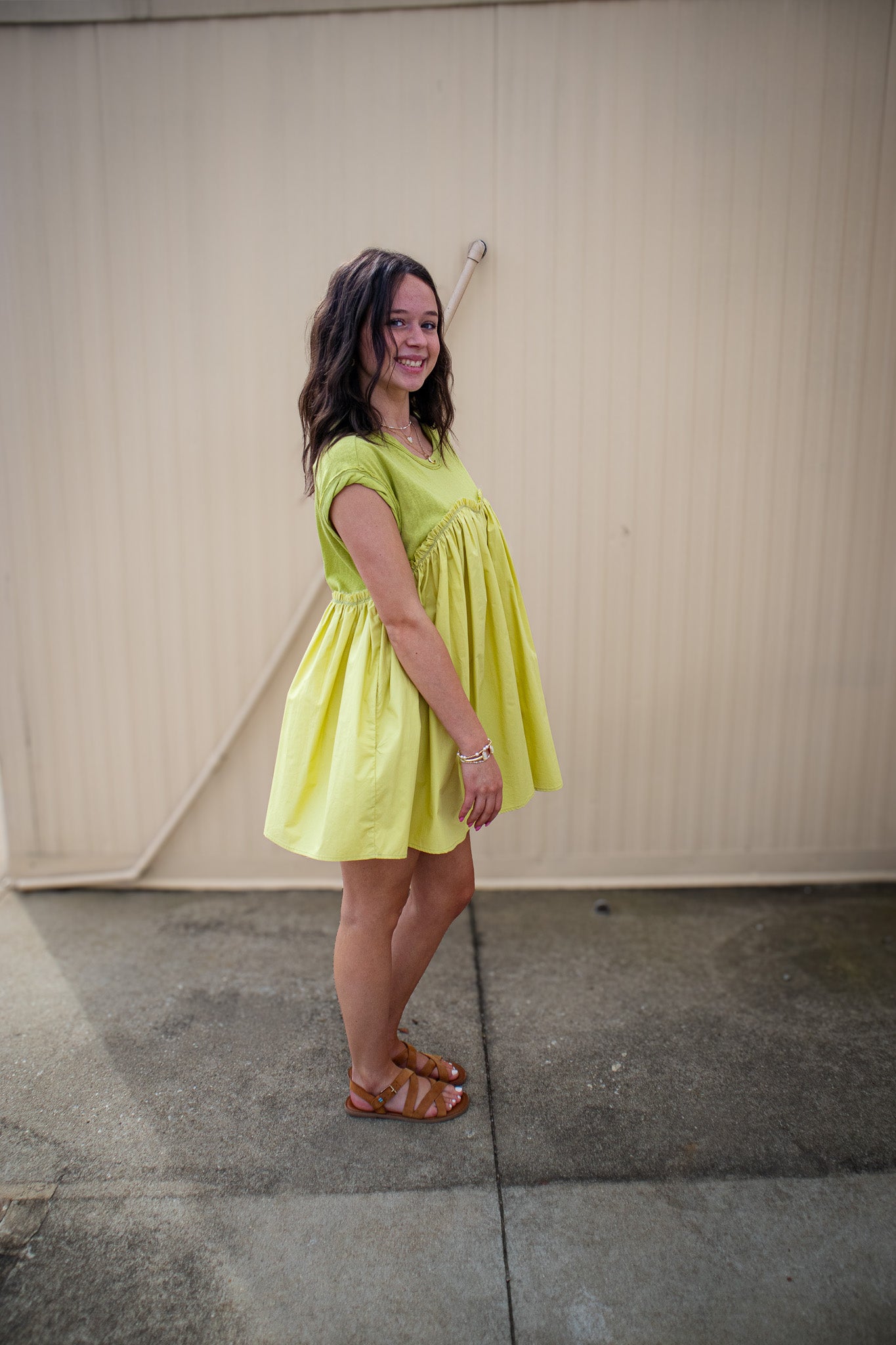 Free Spirit Mini Dress - GREEN