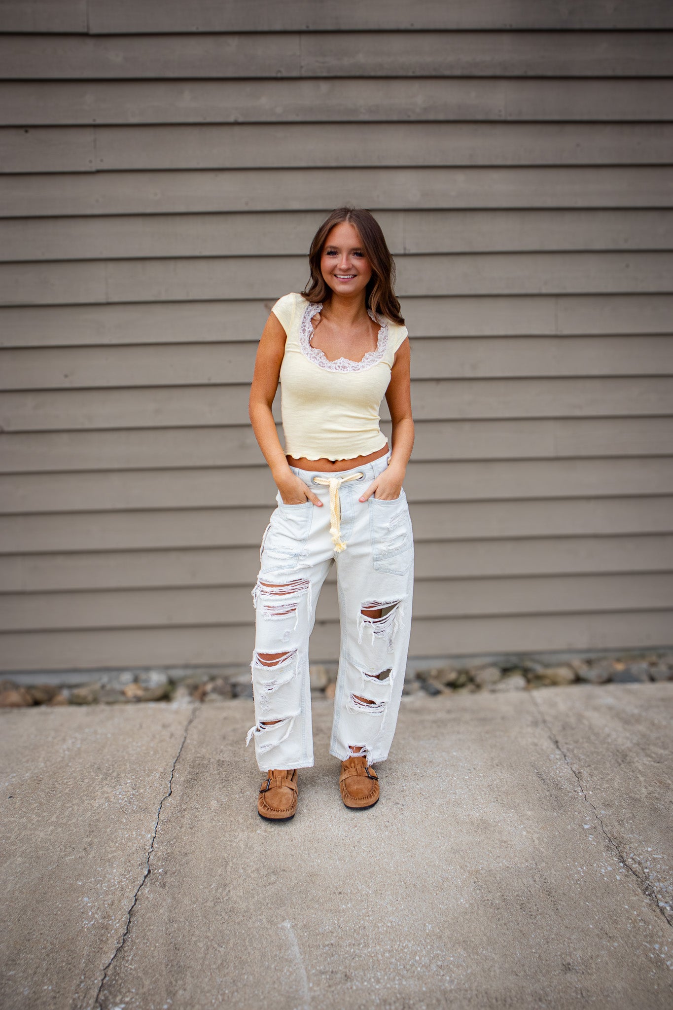 Free People - Moxie Pull-On Barrel Jeans - SEA MIST
