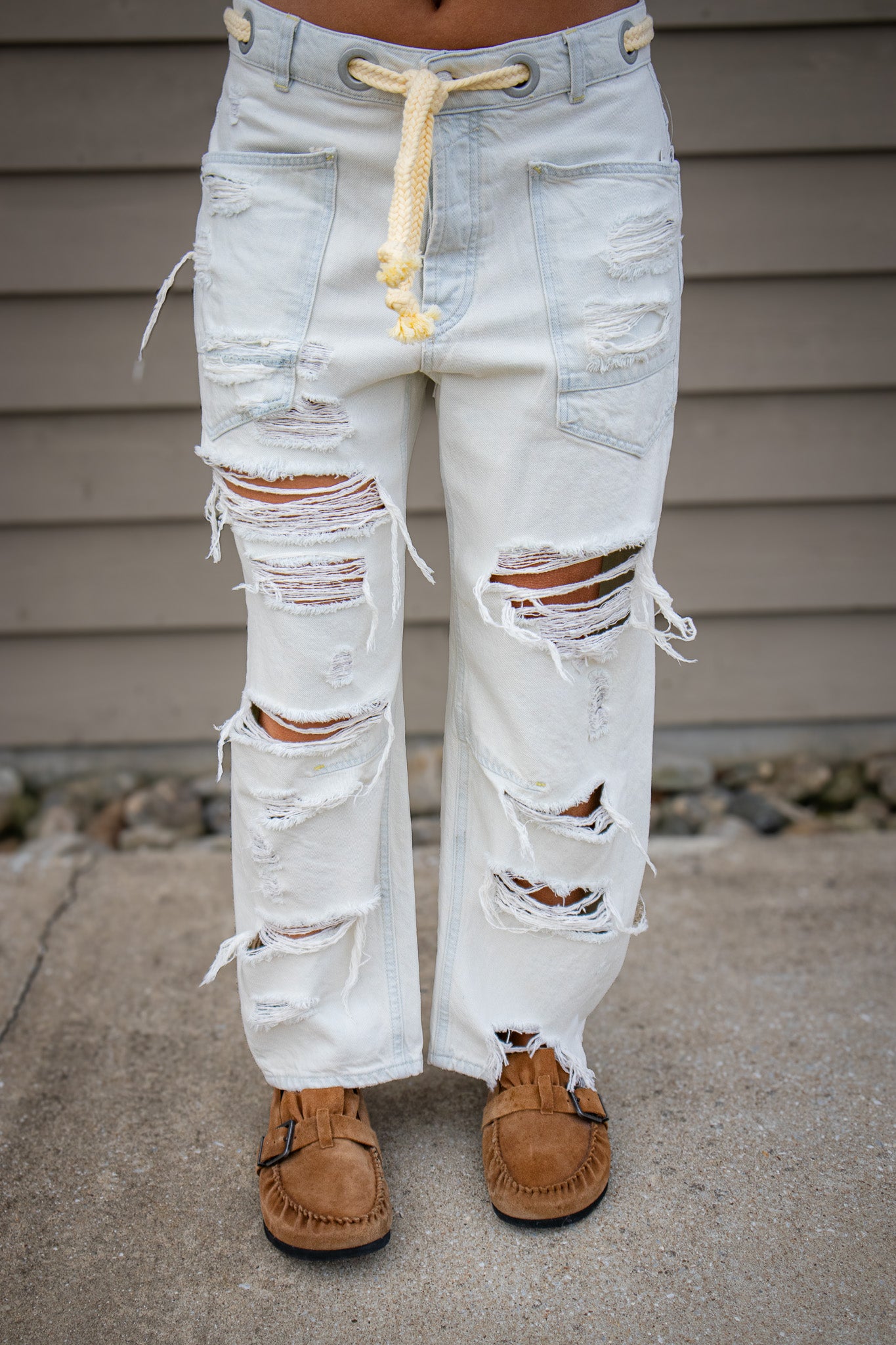Free People - Moxie Pull-On Barrel Jeans - SEA MIST