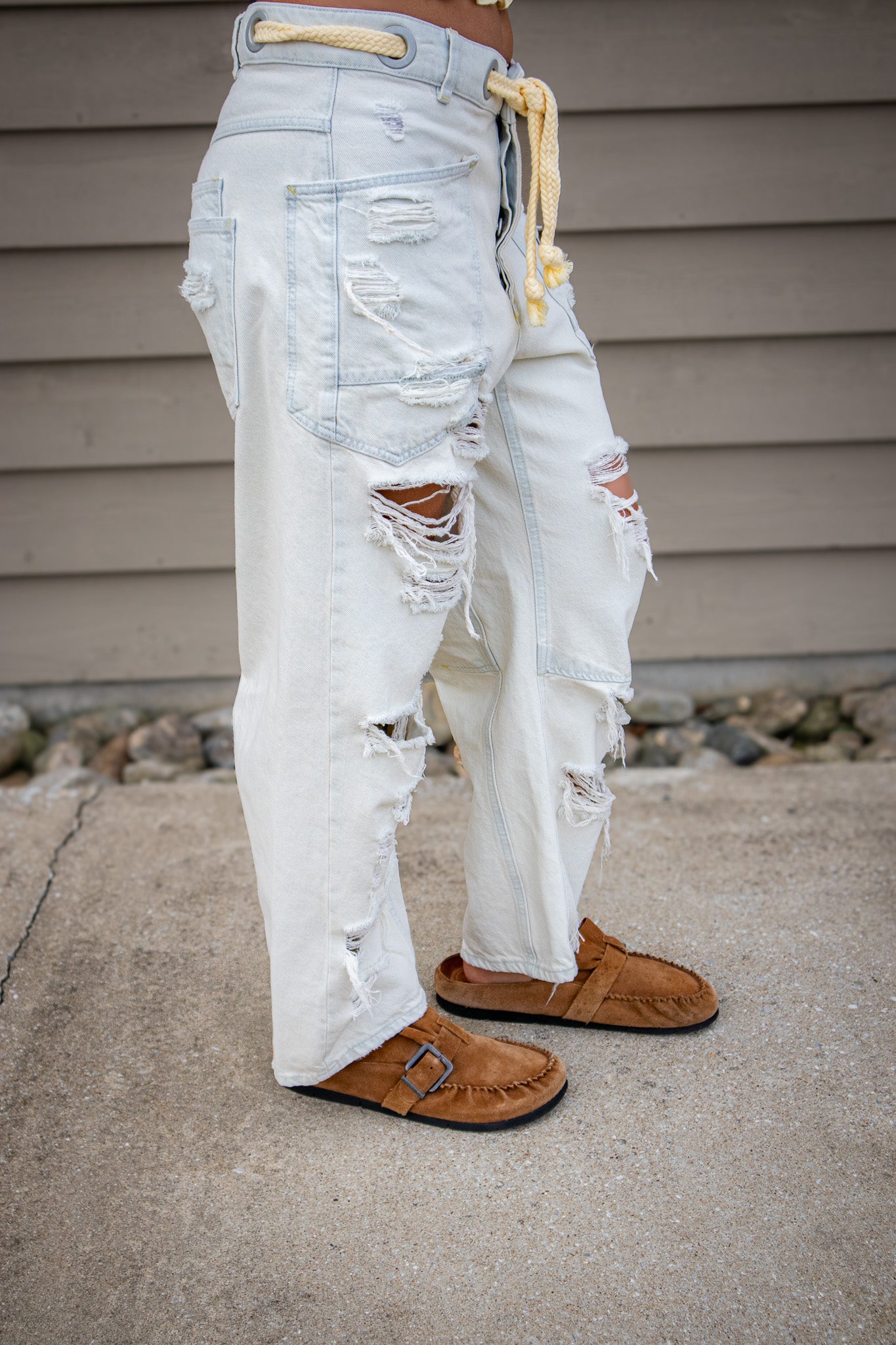 Free People - Moxie Pull-On Barrel Jeans - SEA MIST