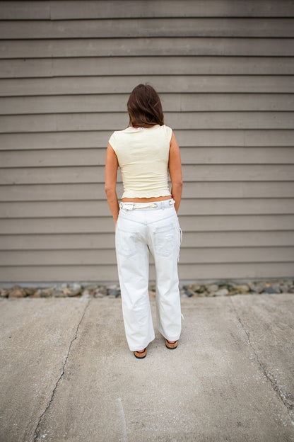 Free People - Moxie Pull-On Barrel Jeans - SEA MIST