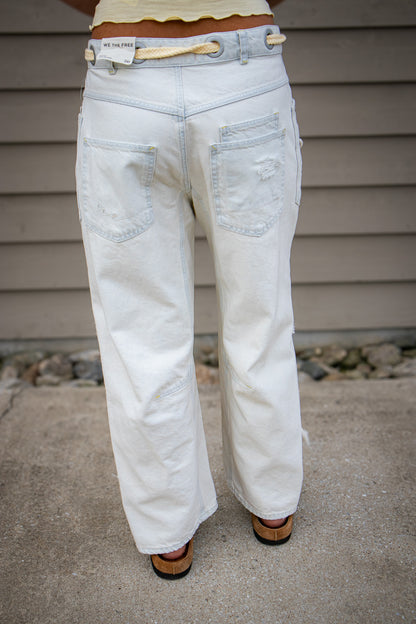 Free People - Moxie Pull-On Barrel Jeans - SEA MIST