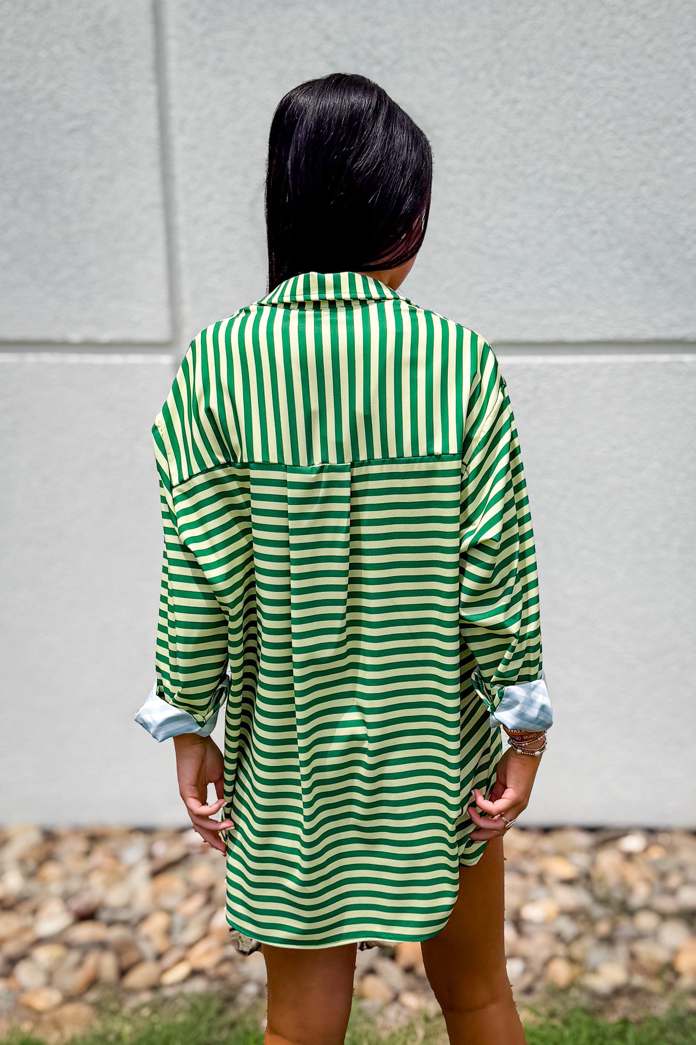 Emerald Striped Button Down