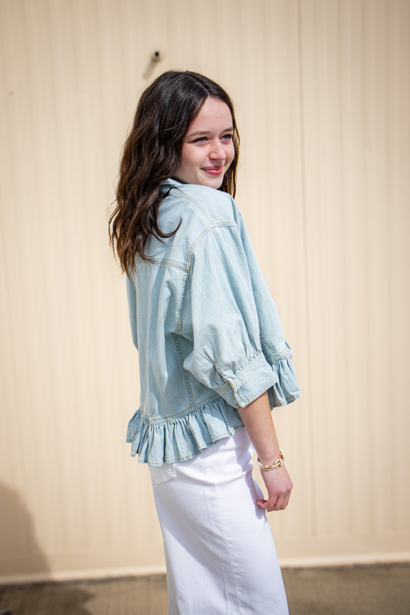 Free People - Bailey Denim Shirt - LIGHT TINT WASH