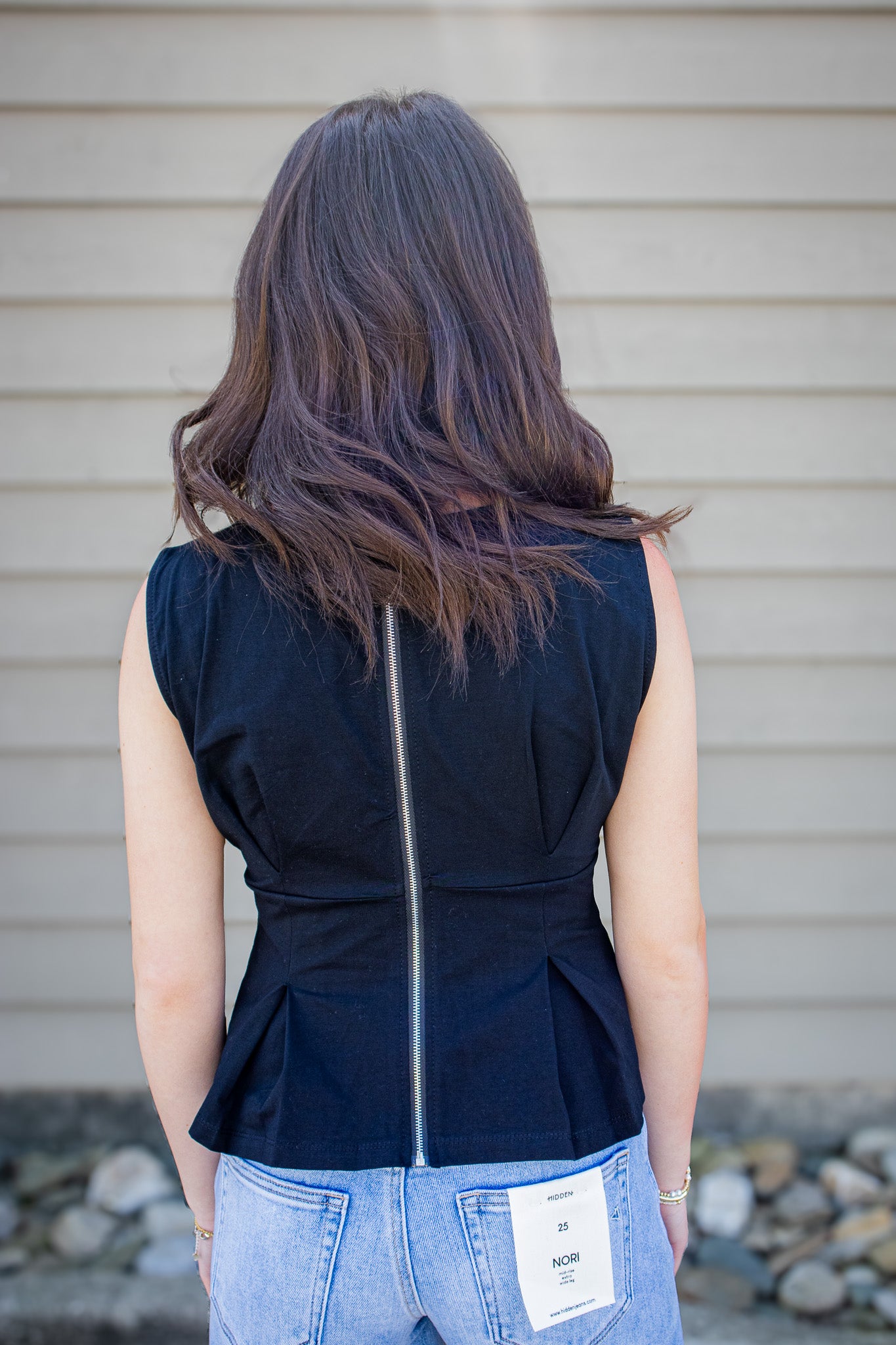 City Chic Tailored Top - BLACK